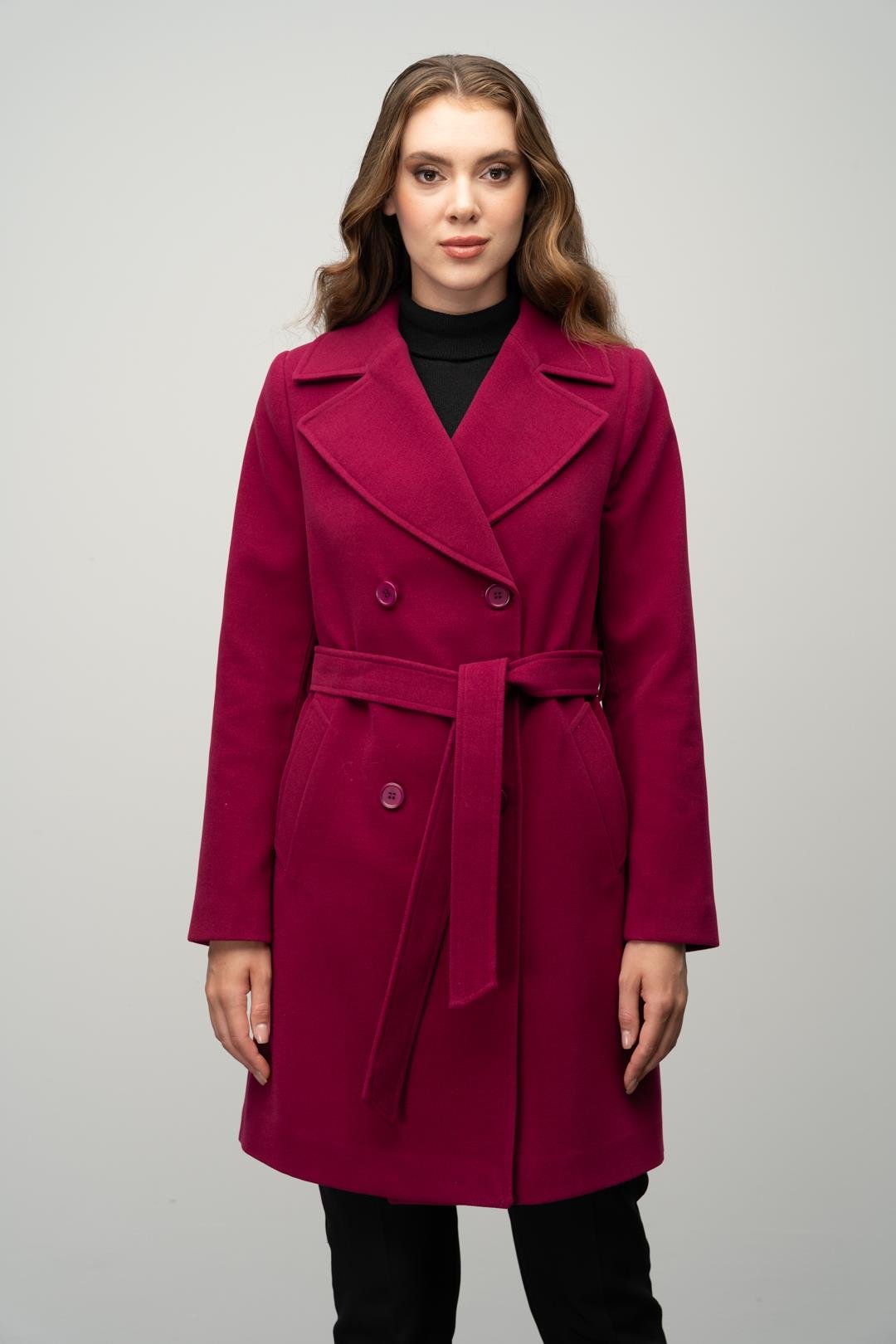 Kruvaze Belden Bağlamalı Kaban FUŞYA 3058