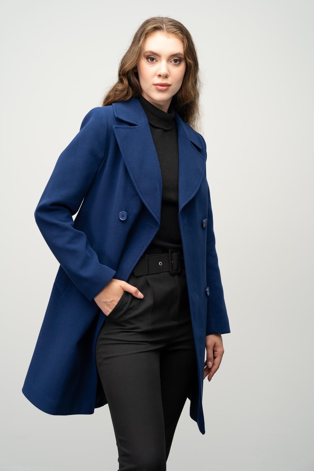 Kruvaze Belden Bağlamalı Kaban SAKS 3058