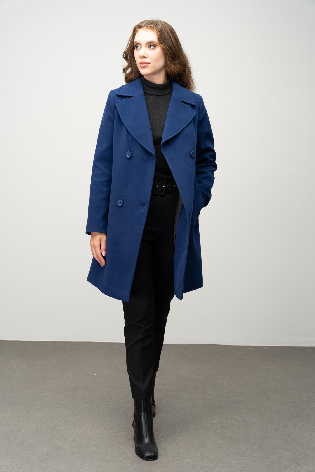 Kruvaze Belden Bağlamalı Kaban SAKS 3058