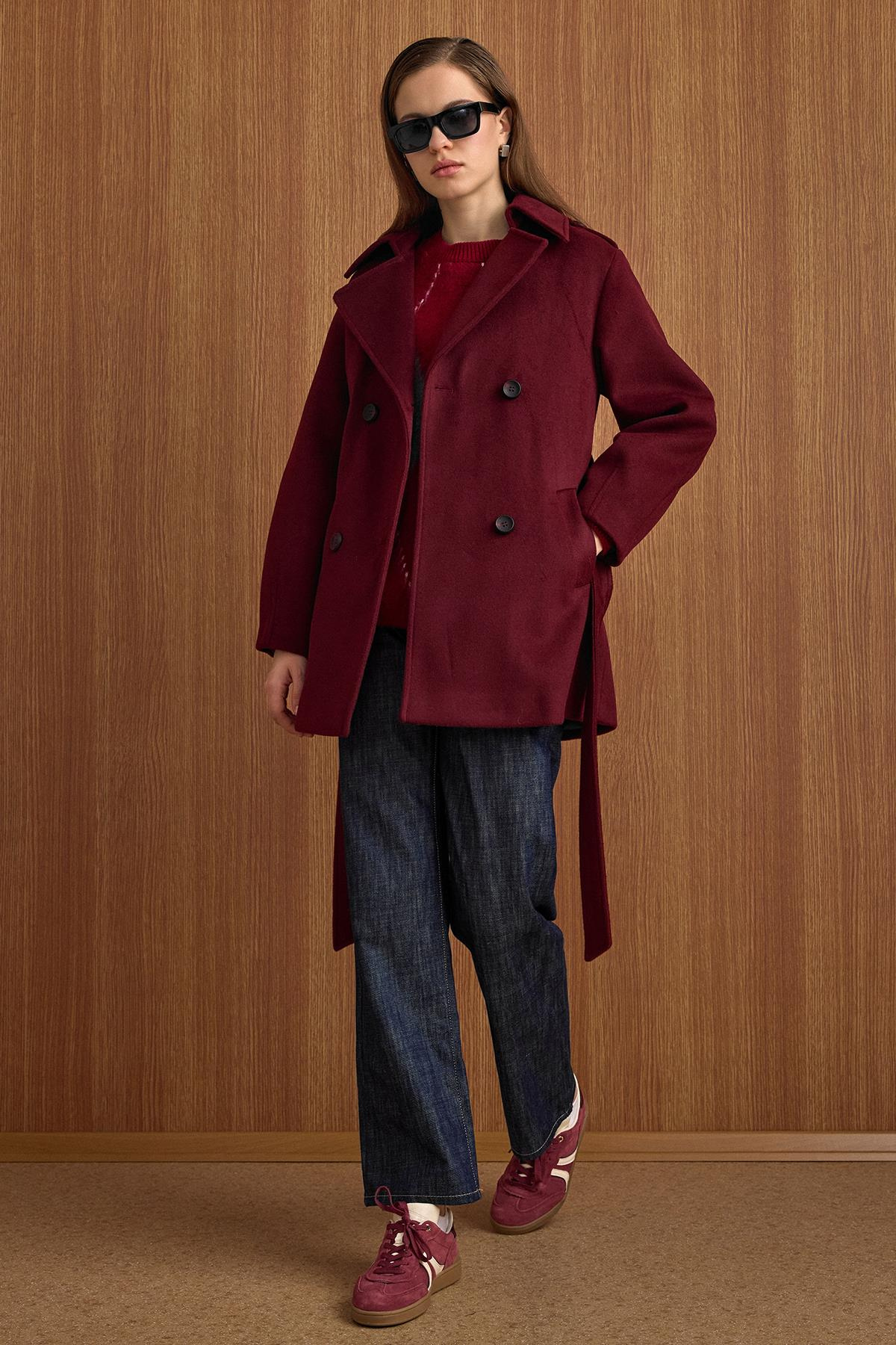 Apolet Detaylı Oversize Kısa Kaban MÜRDÜM 3149