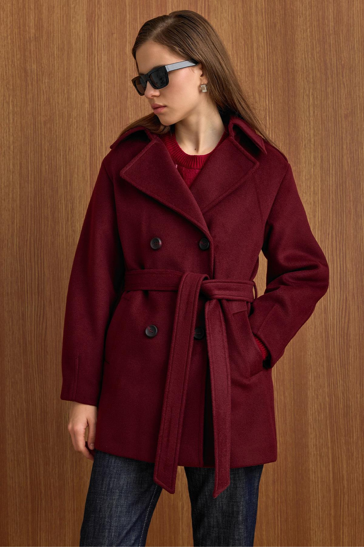 Apolet Detaylı Oversize Kısa Kaban MÜRDÜM 3149