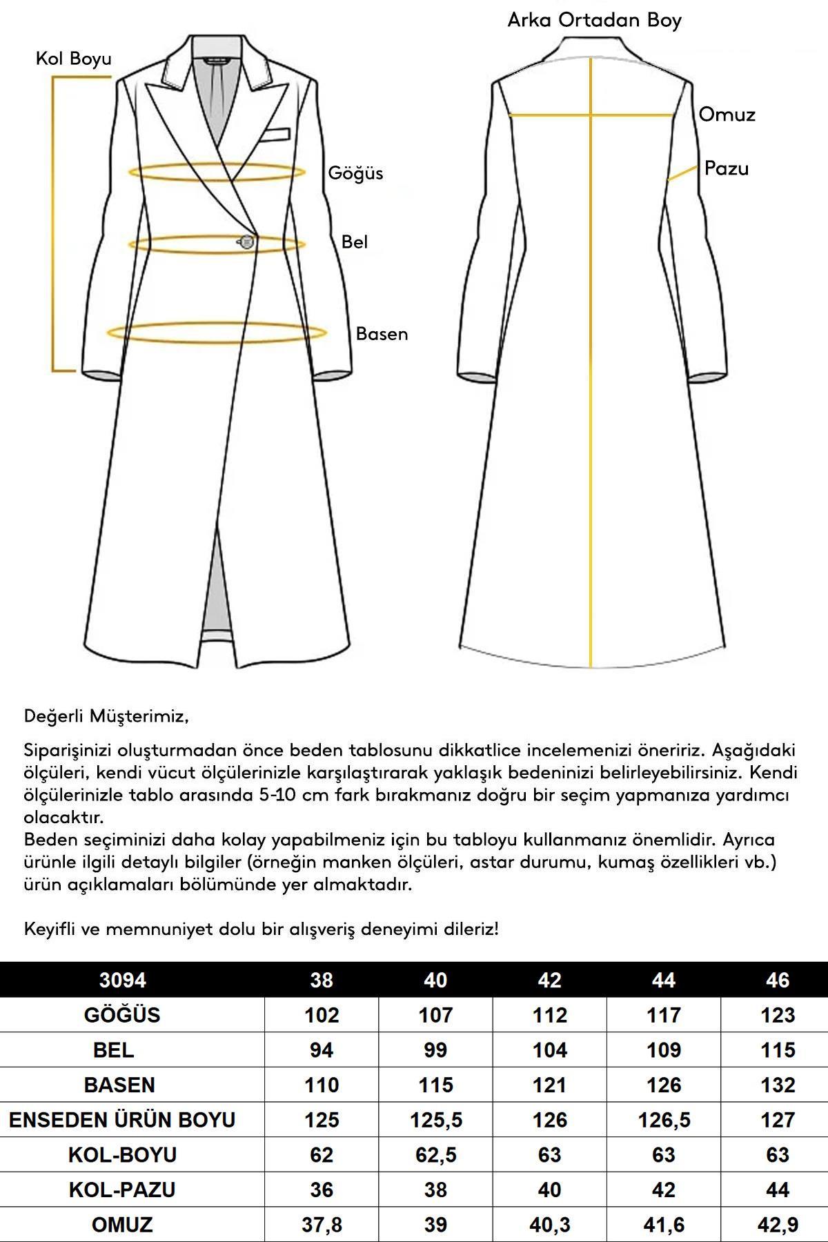 Jacket Collar Double Breasted Mid Length Coat GREY 3094