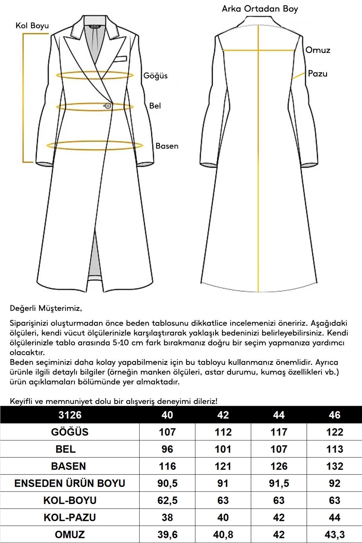 Çıkabilir Kapüşonlu Nervür Detaylı Kaban TABA 3126