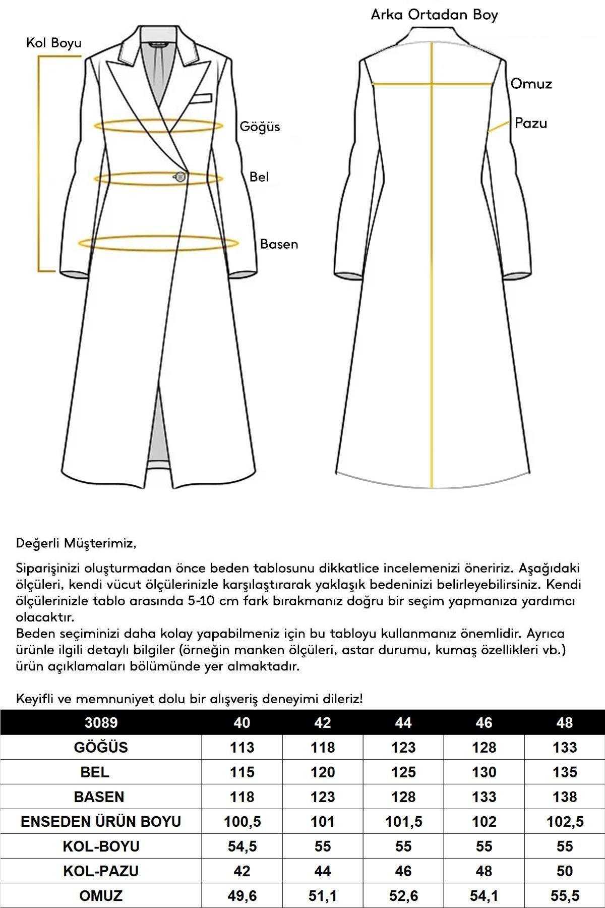 Çıkabilir Kürklü Düşük Kol Büyük Beden Kaban KOYU GRİ 3089