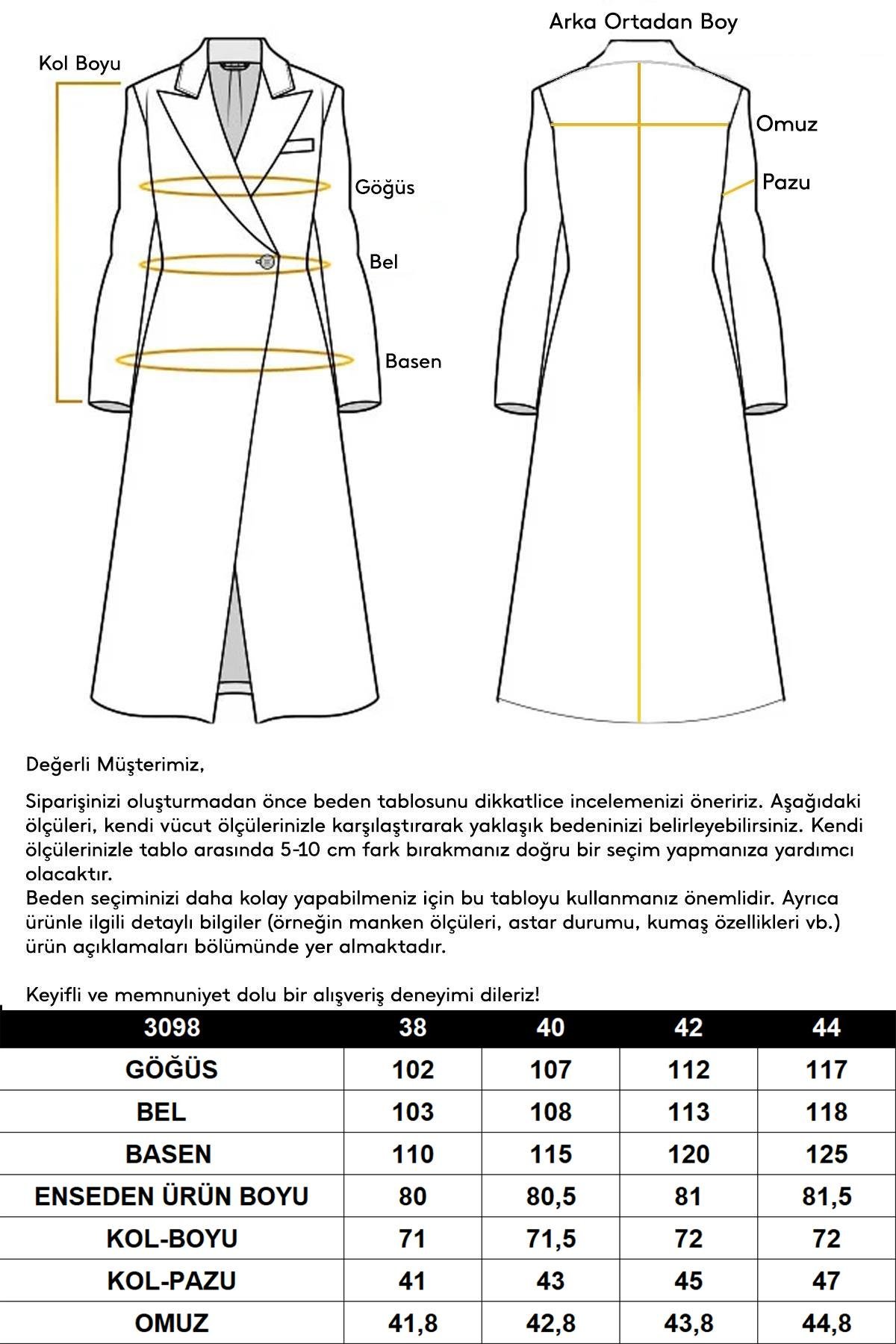 Çıkabilir Kürklü İnci Detaylı Peluş Kaban BEJ 3098-TK