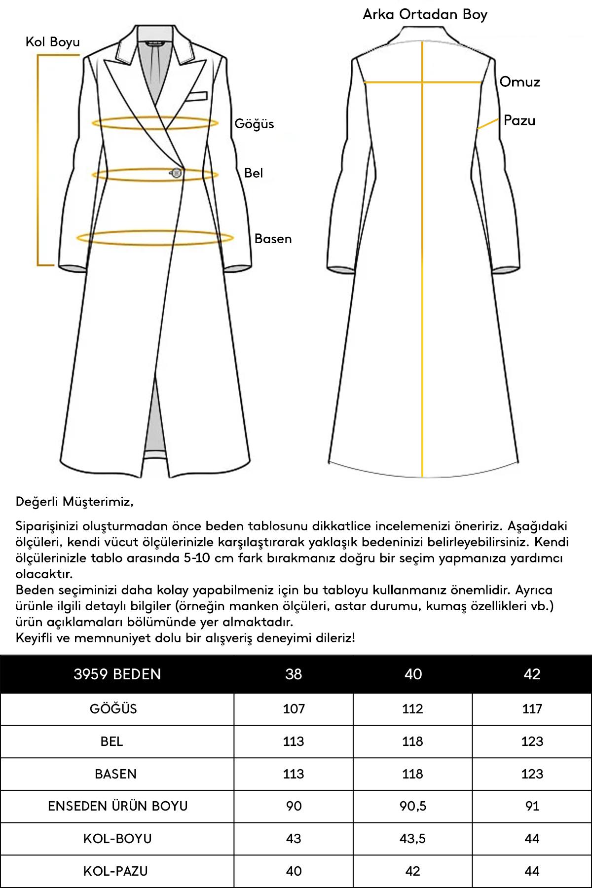 Çıkabilir Kürklü İşleme ve İnci Detaylı Peluş Kaban KAMEL 3959-TK
