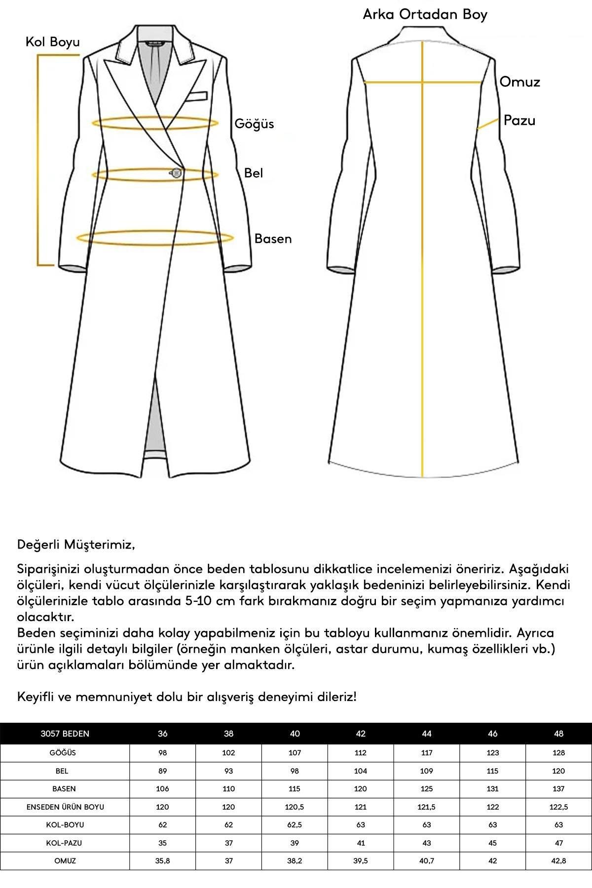 معطف حصري برباط على الخصر مزود بزر كبس أمامي وحدة التحكم الإلكترونية 3057