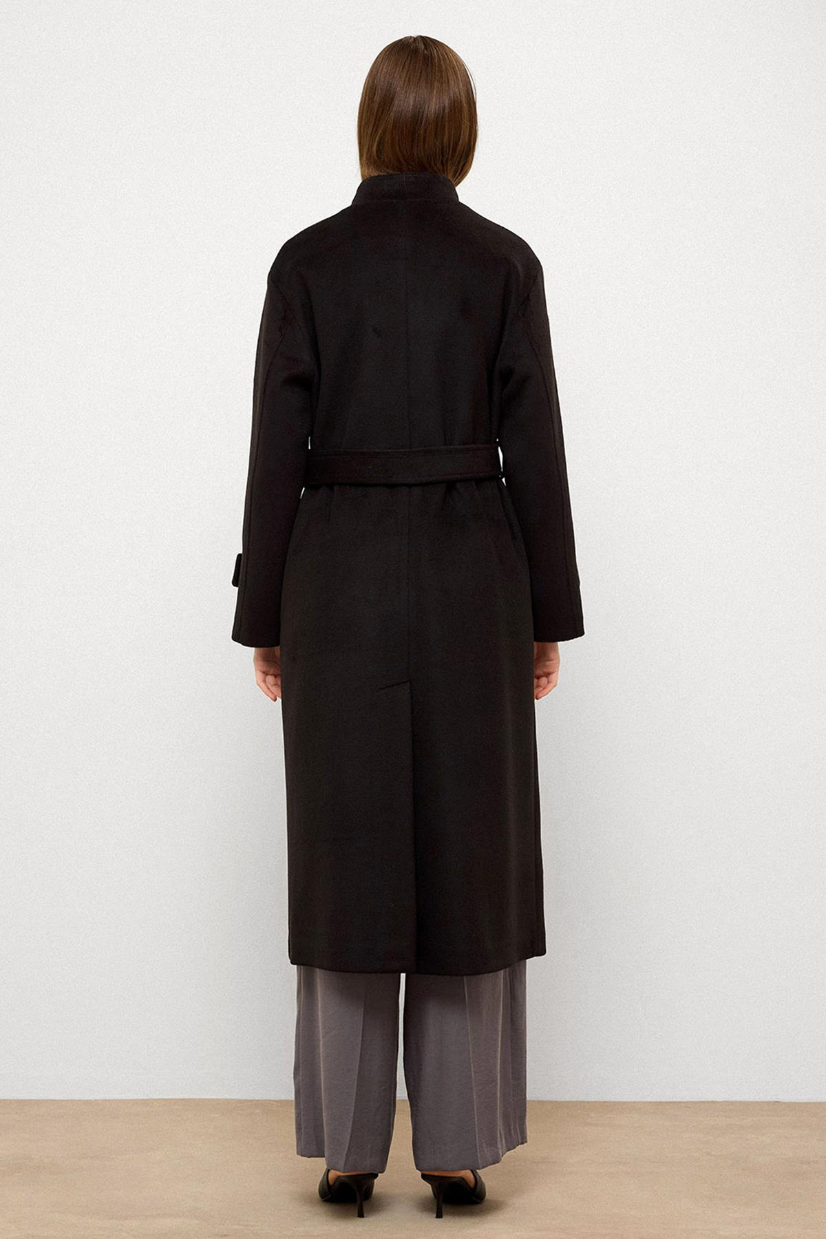 Stand Collar Oversize Long Coat BLACK 3124