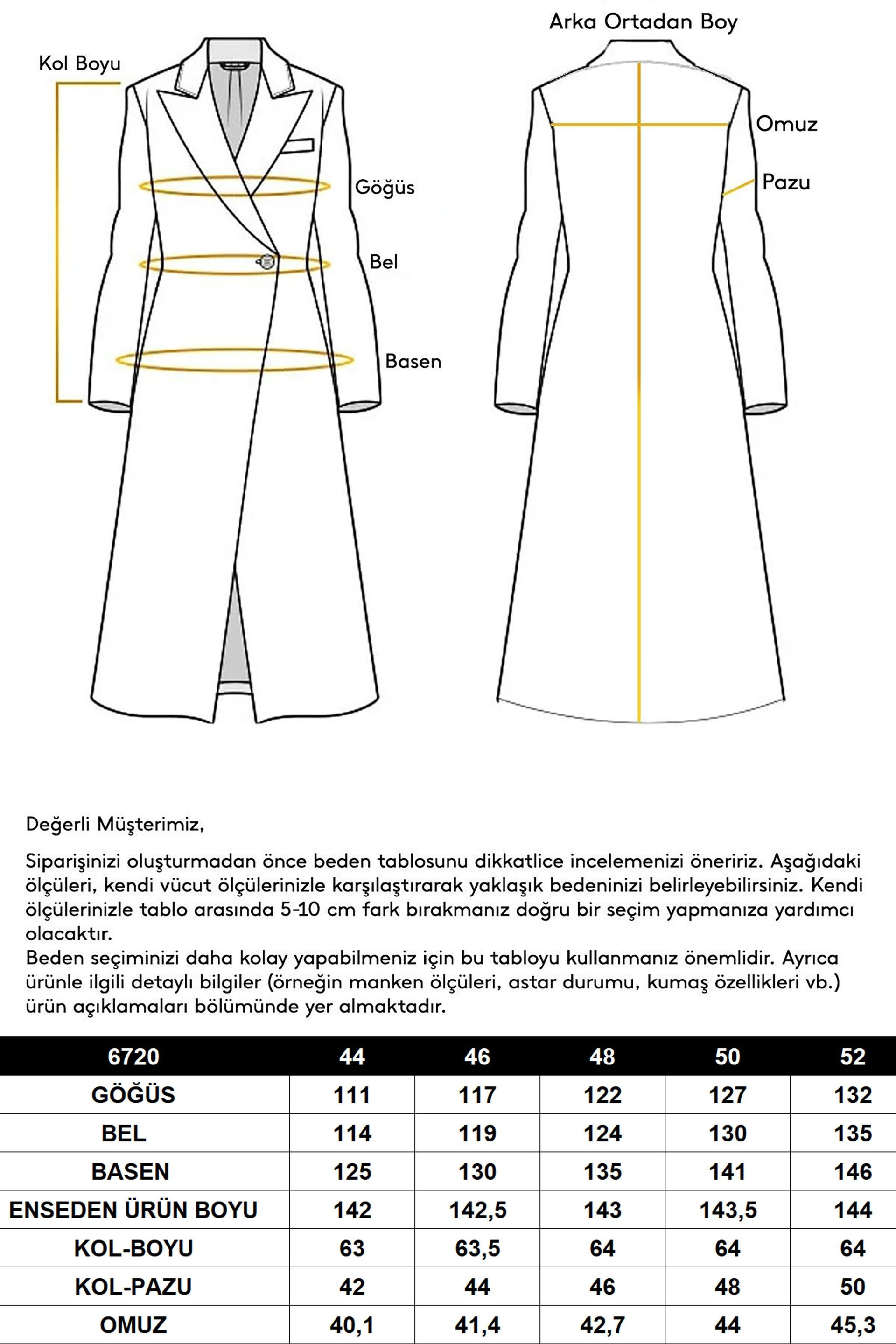Düğmesi Taşlı Saten Detaylı Astarlı Büyük Beden Pardesü SİYAH 6720