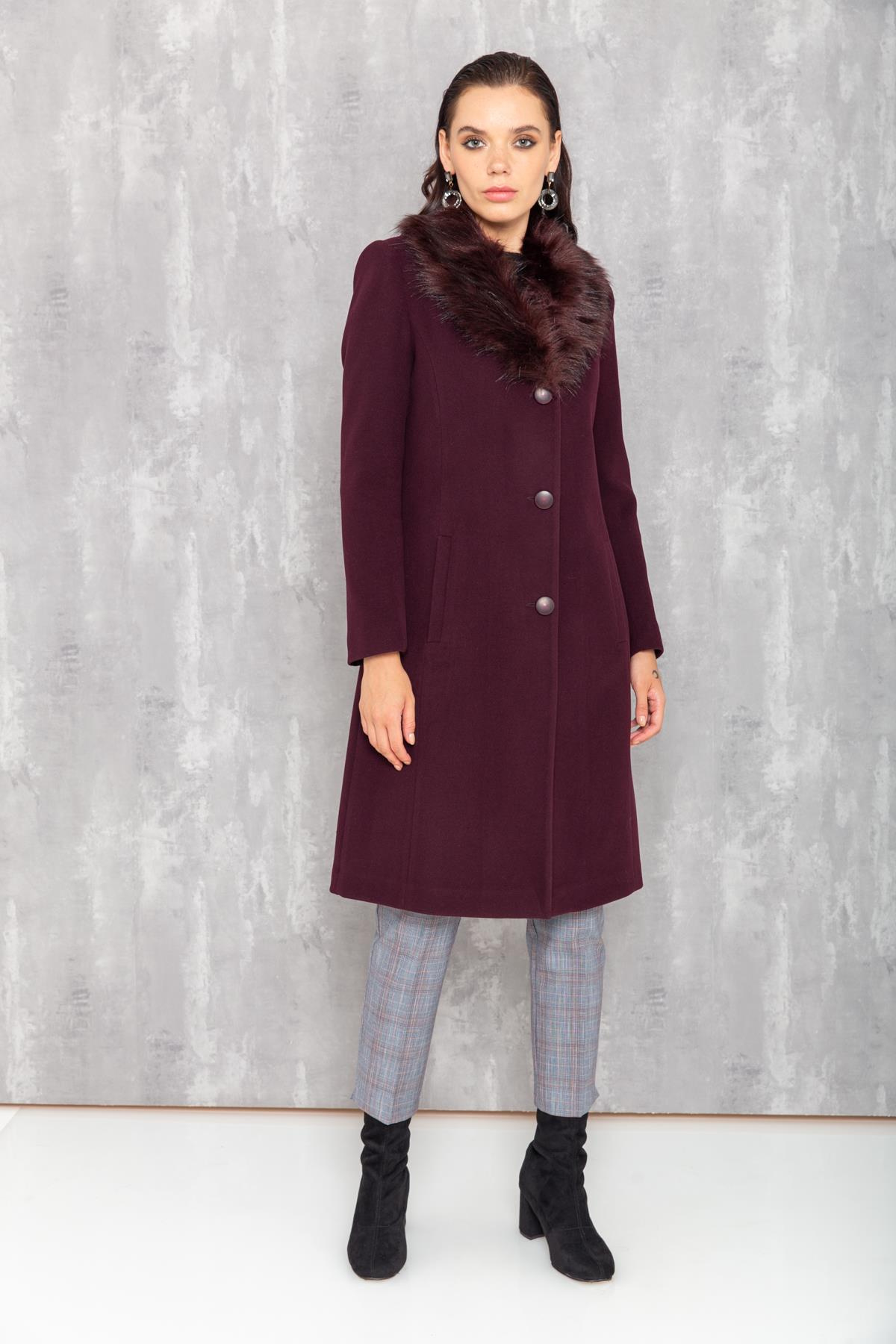 Men's Fur Coat with Removable Collar DAMSON 3620-Y