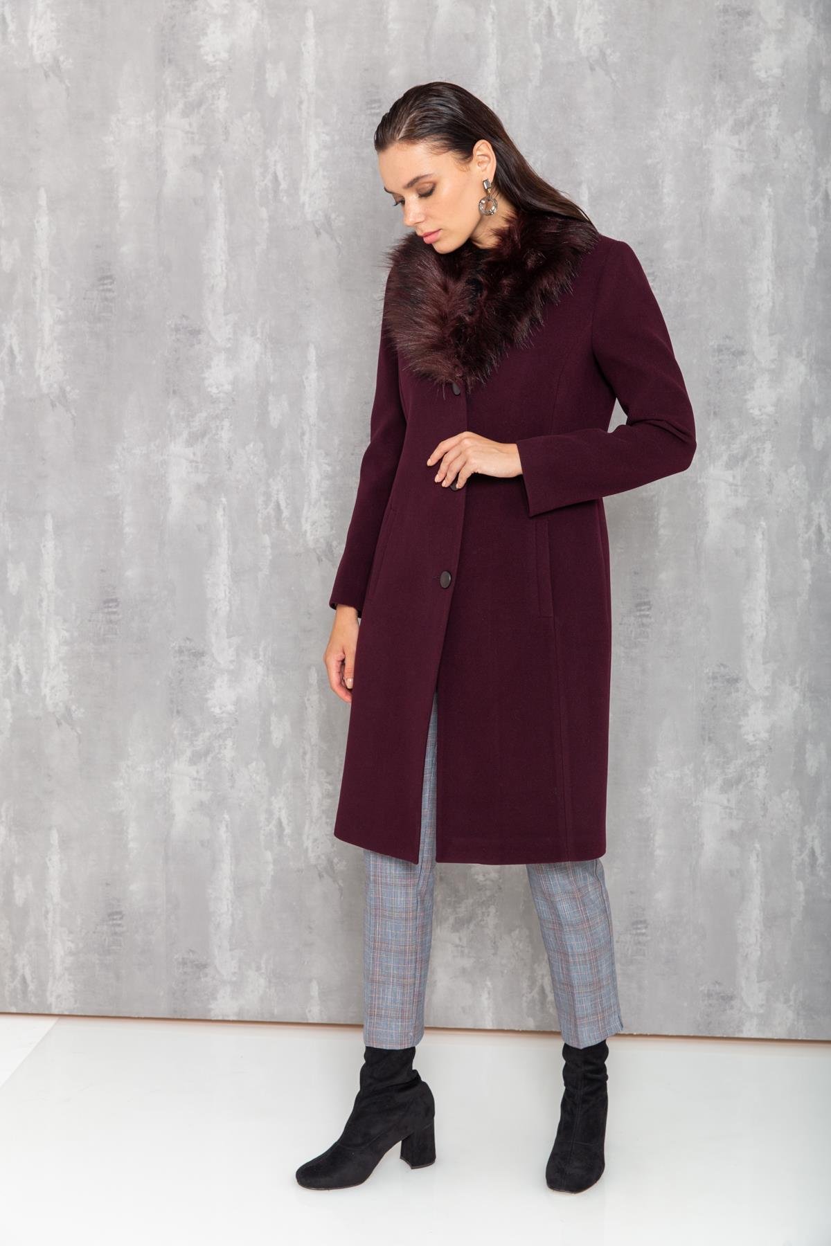 Men's Fur Coat with Removable Collar DAMSON 3620-Y