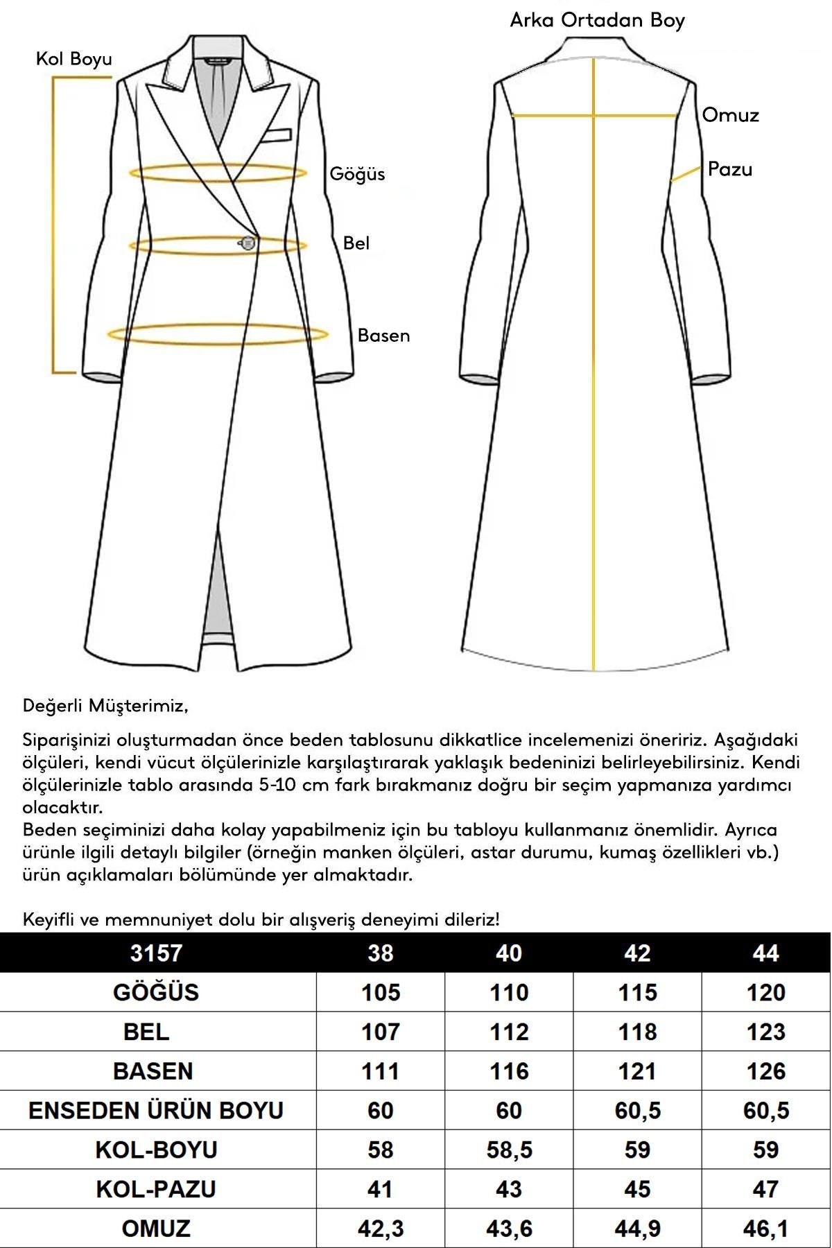 Fermuar Kapamalı Oversize Kısa Kaban SARI 3157