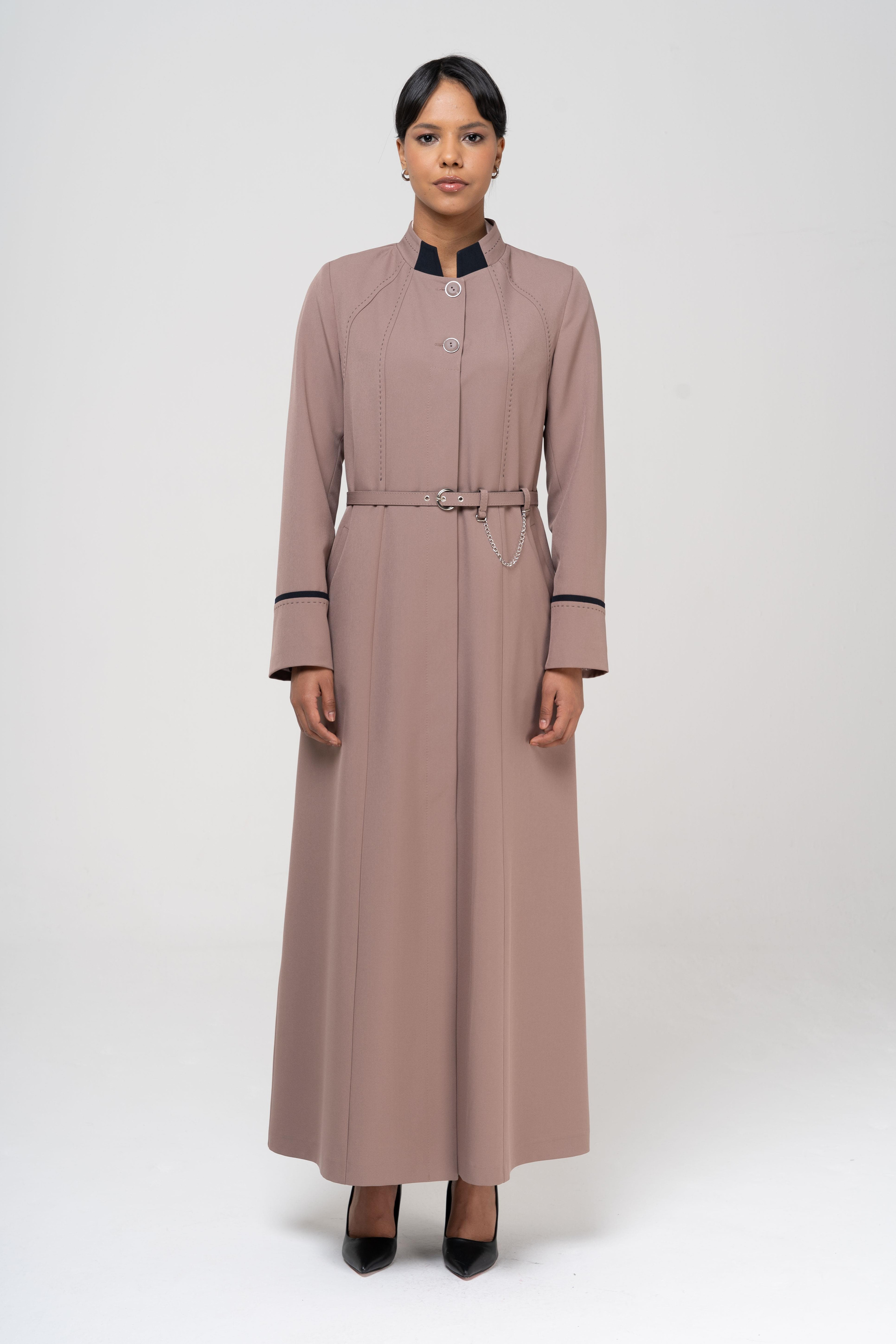 معطف علوي مبطن بسلسلة وحزام من غارني آند بونتو فيزون 6567