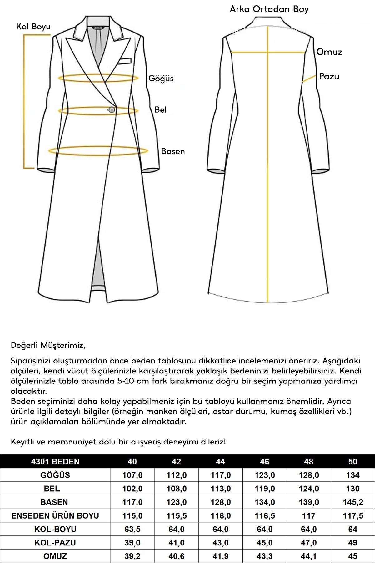 Gömlek Yaka Biye ve Pelerin Detaylı Büyük Beden Trençkot HAKİ 4301