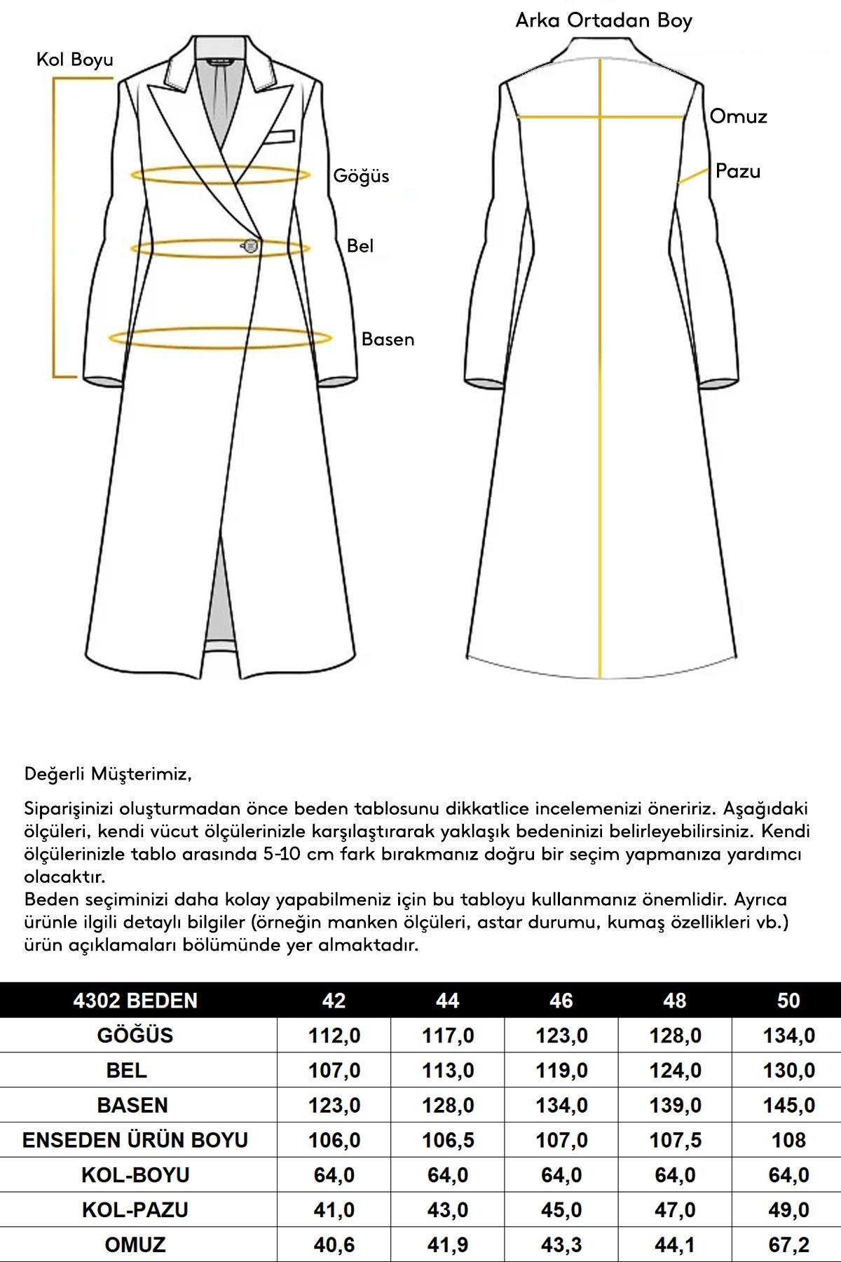 Gömlek Yaka Kemer Detaylı Büyük Beden Trençkot SİYAH 4302
