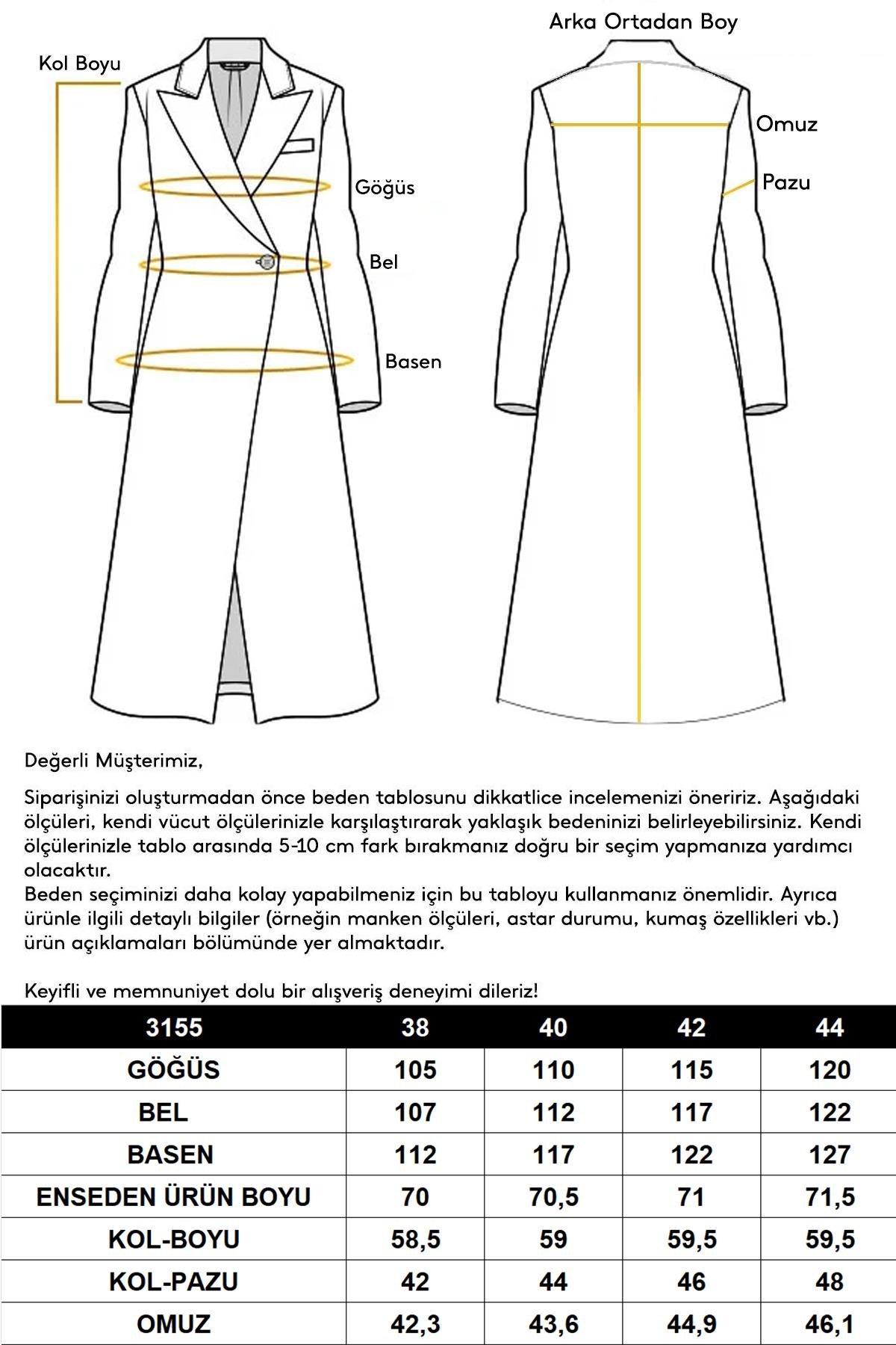 Gömlek Yaka Kuşak Detaylı Oversize Kısa Kaban SİYAH 3155