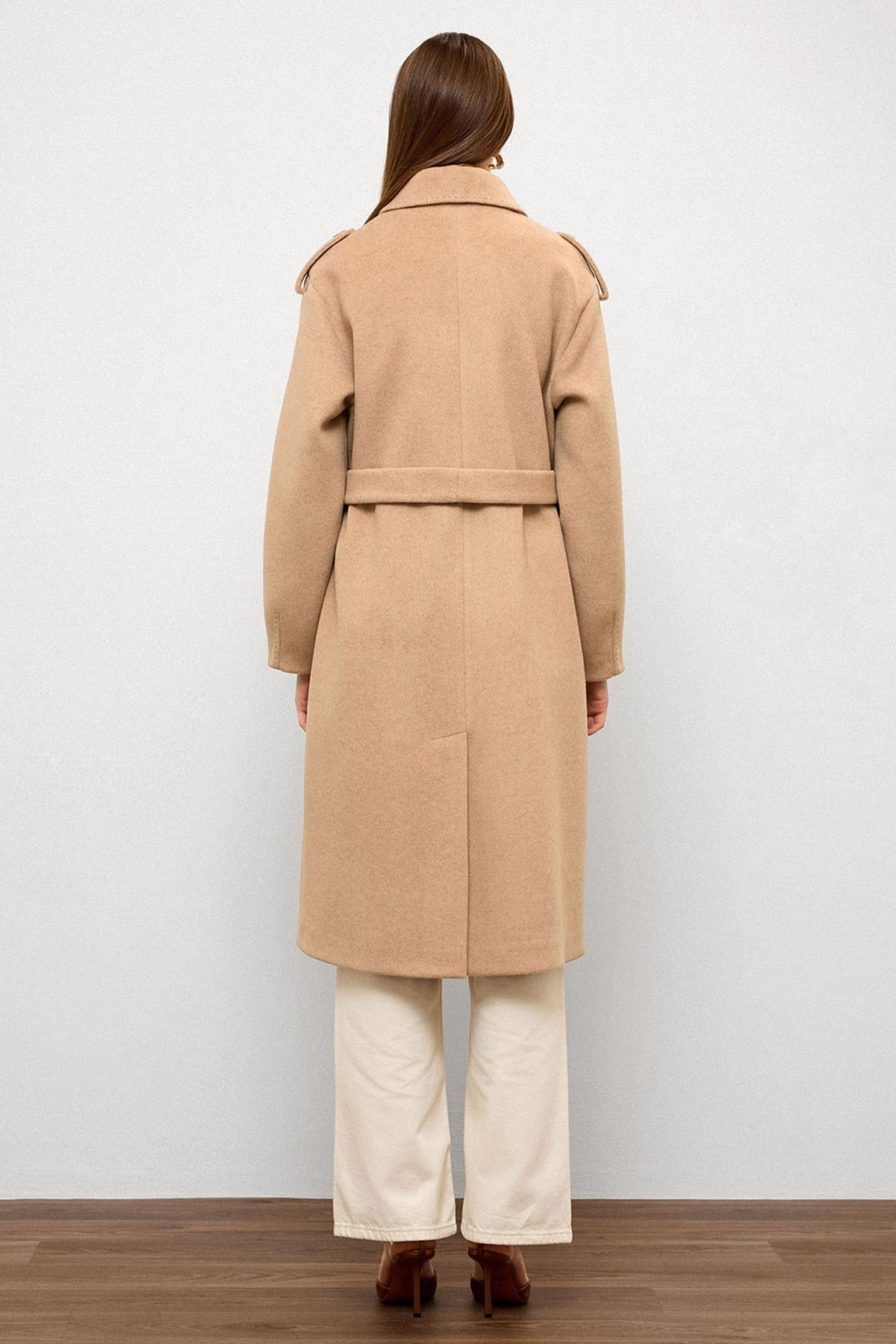 Gömlek Yaka Punto Dikiş Detaylı Premium Kaban A.KAMEL 3125