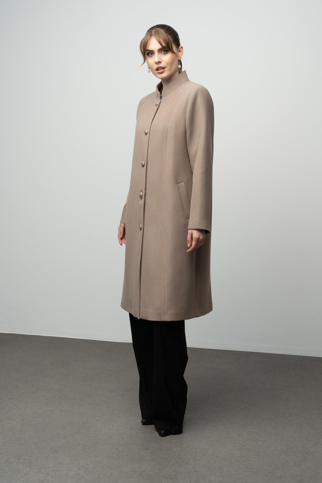 Hakim Yaka Gofret Desenli Kaban VİZON 3024