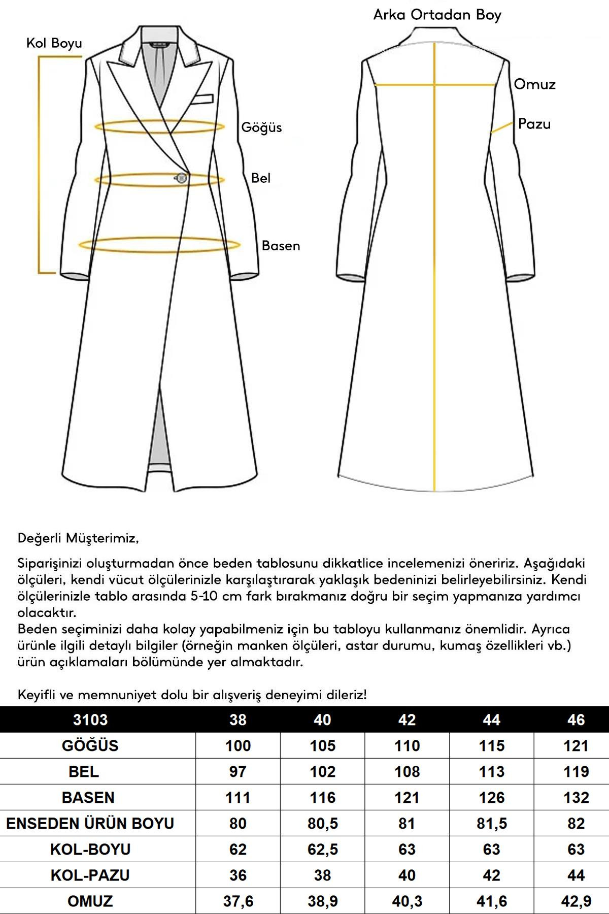 Kapüşonlu Kruvaze Kısa Kaban SAKS 3103