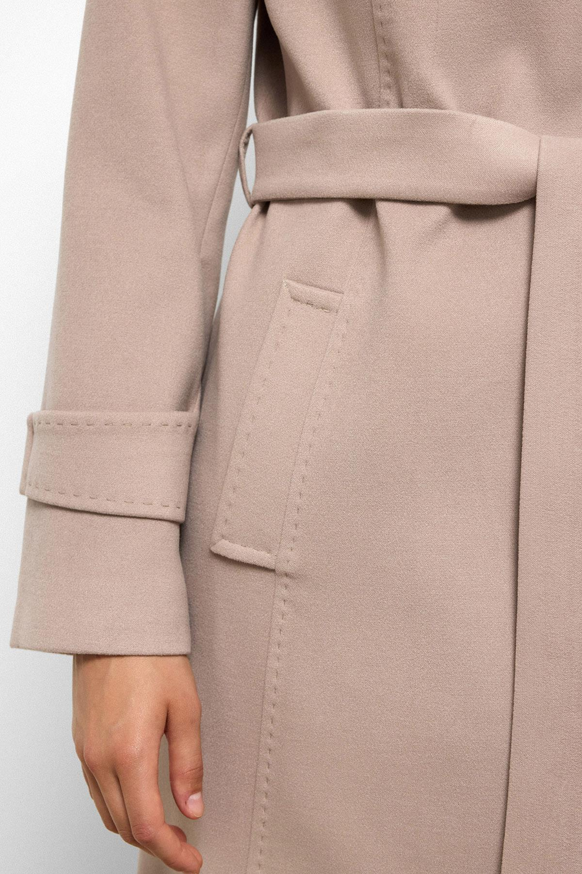 Kapüşonlu Punto Dikiş Detaylı Kaban TAŞ 3102