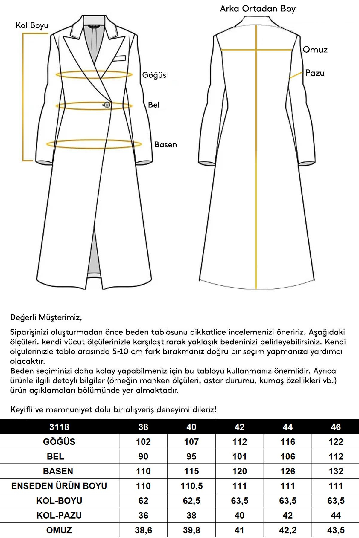 Kapüşonlu Ribana Detaylı Pelüş Kaban VİZON 3118