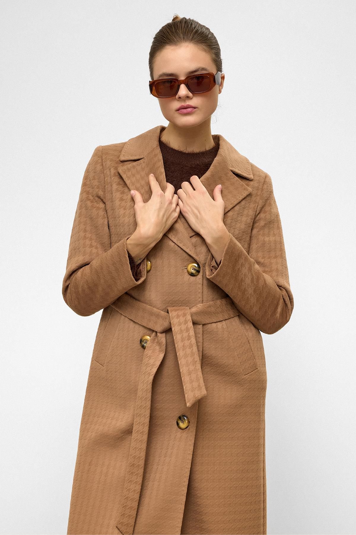 Punto Detaylı Kruvaze Limited Edition Uzun Kaban K. KAMEL 3055-L