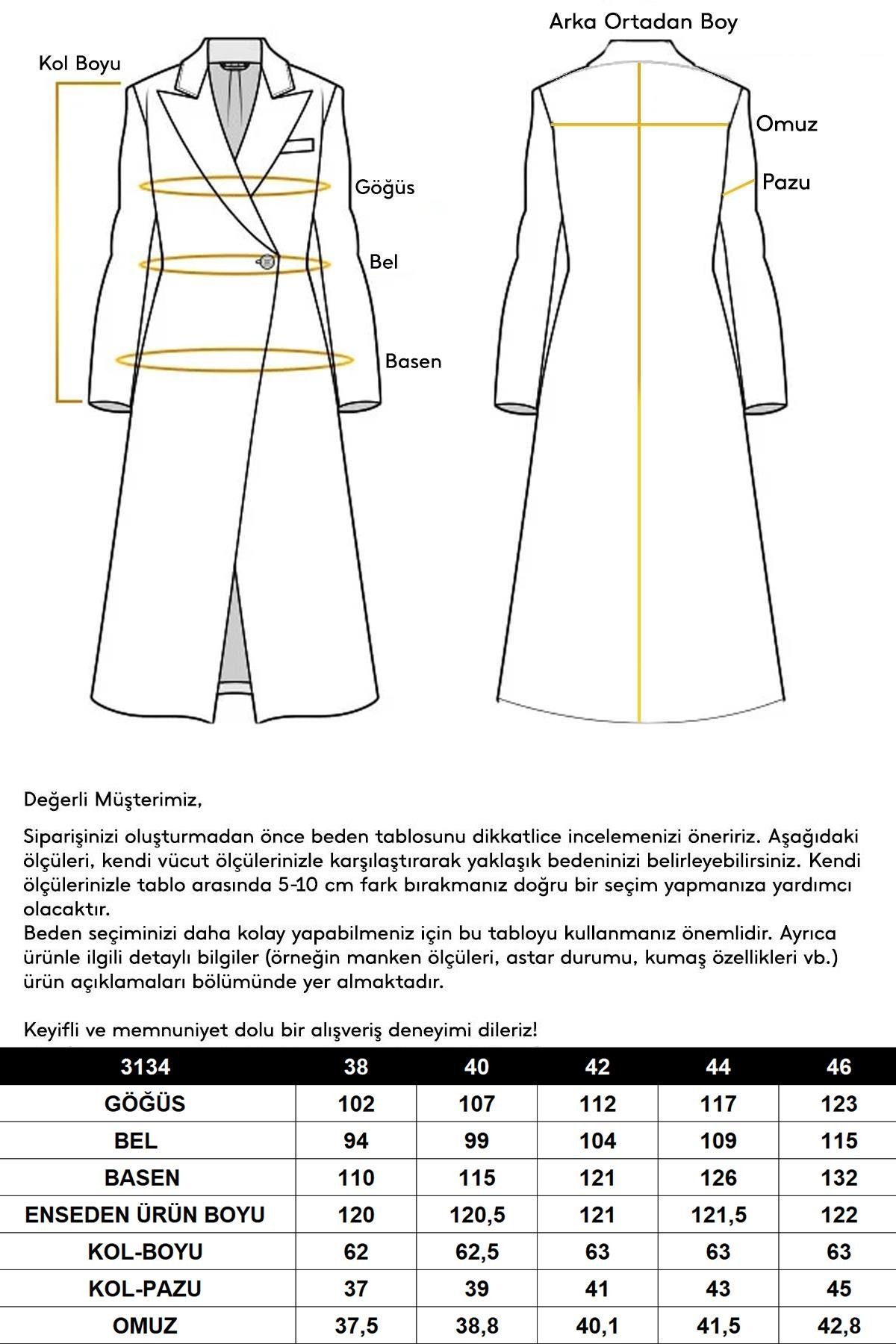 معطف بتصميم ذاتي، إصدار محدود، بتفاصيل غرزة بونتو كريم 3134
