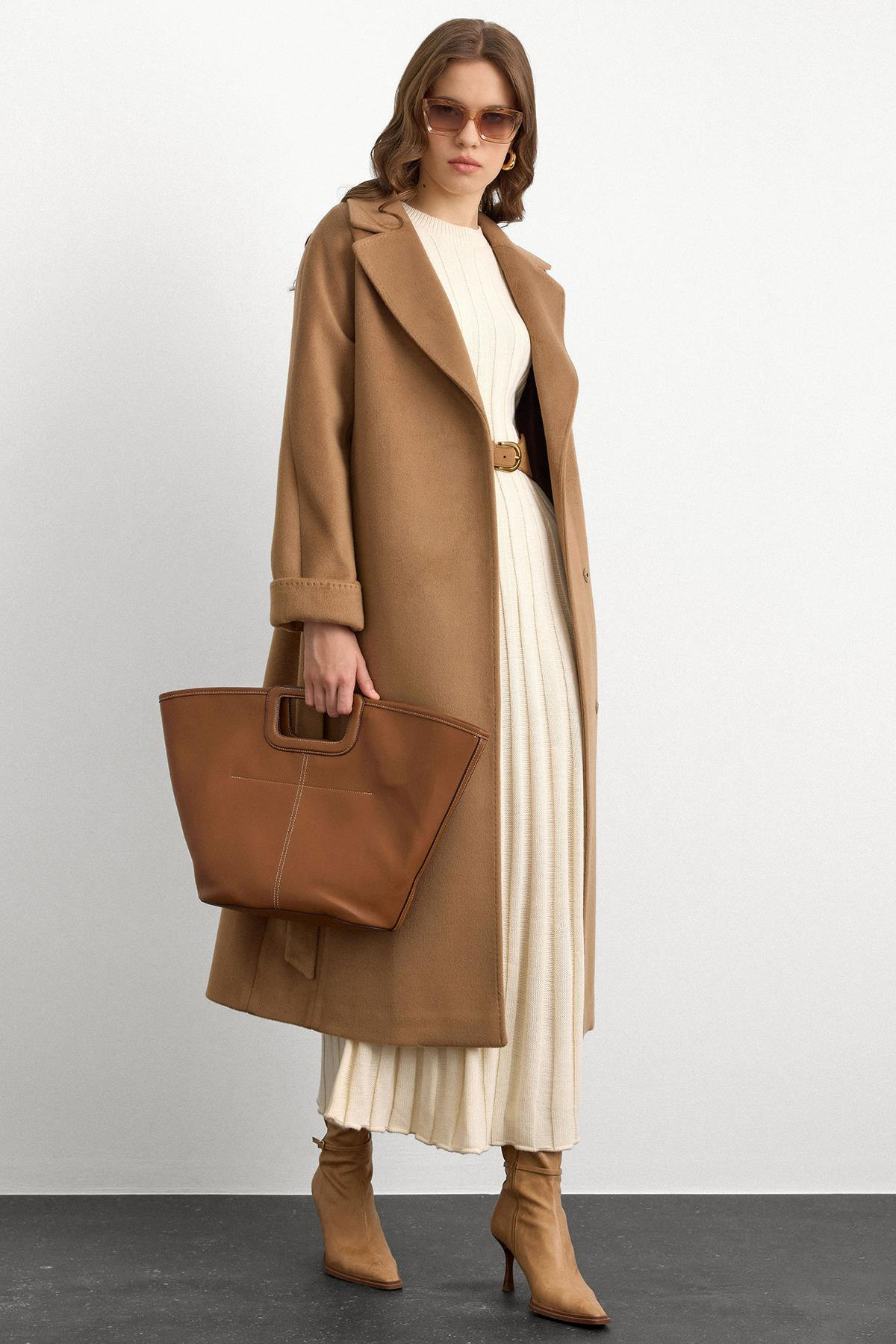 Punto Dikiş Detaylı Oversize Premium Kaban K. KAMEL 3108