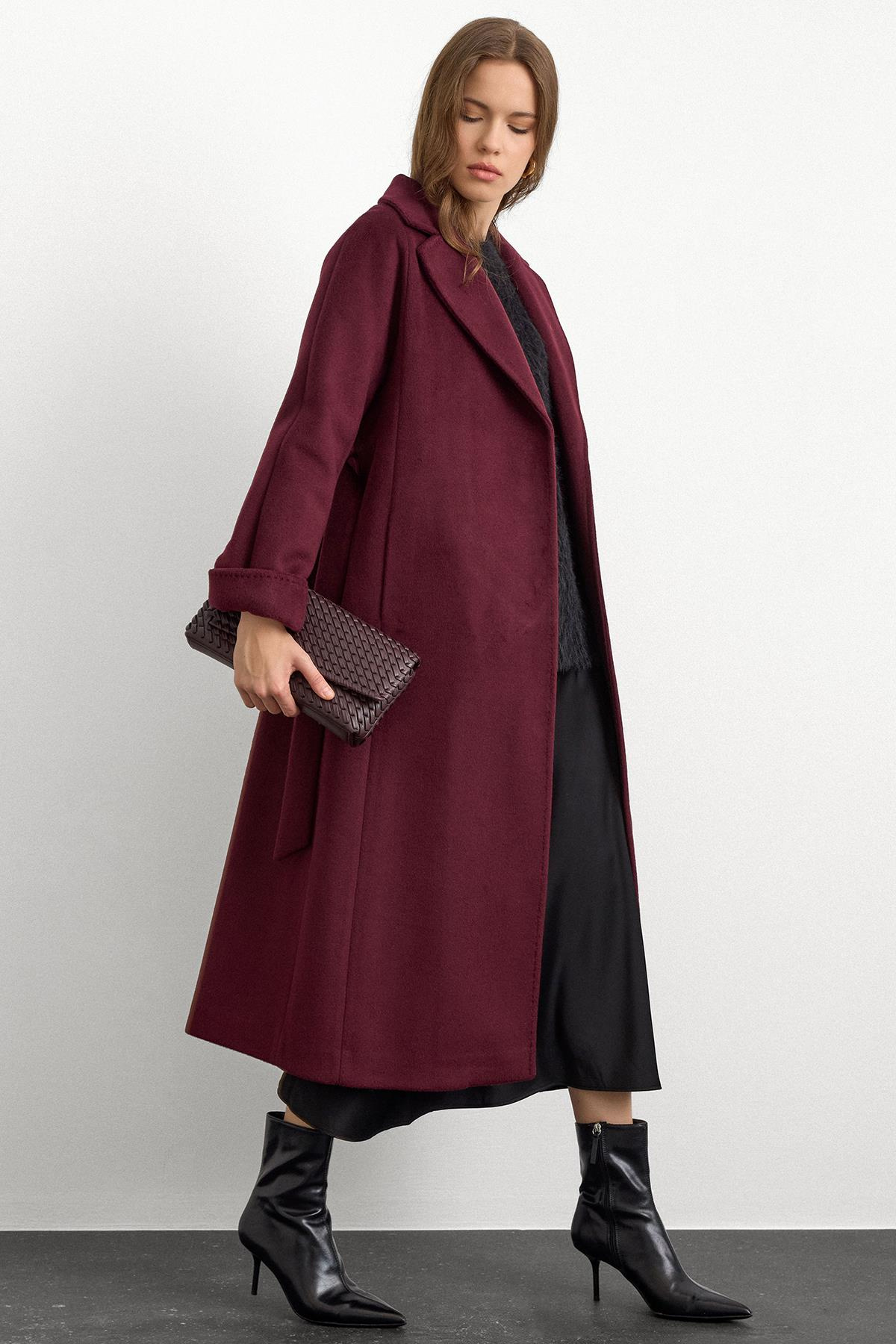 Punto Dikiş Detaylı Oversize Premium Kaban MÜRDÜM 3108