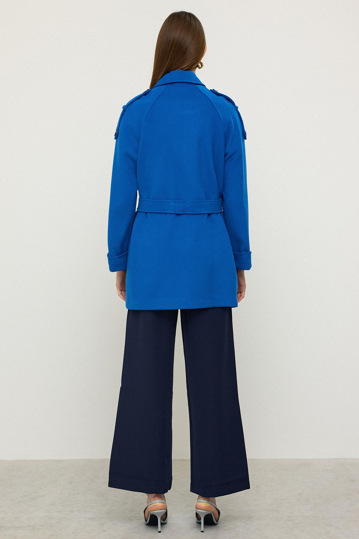 Reglan Kol Apolet ve Pelerin Detaylı Kaşmir Kaban SAKS 3131