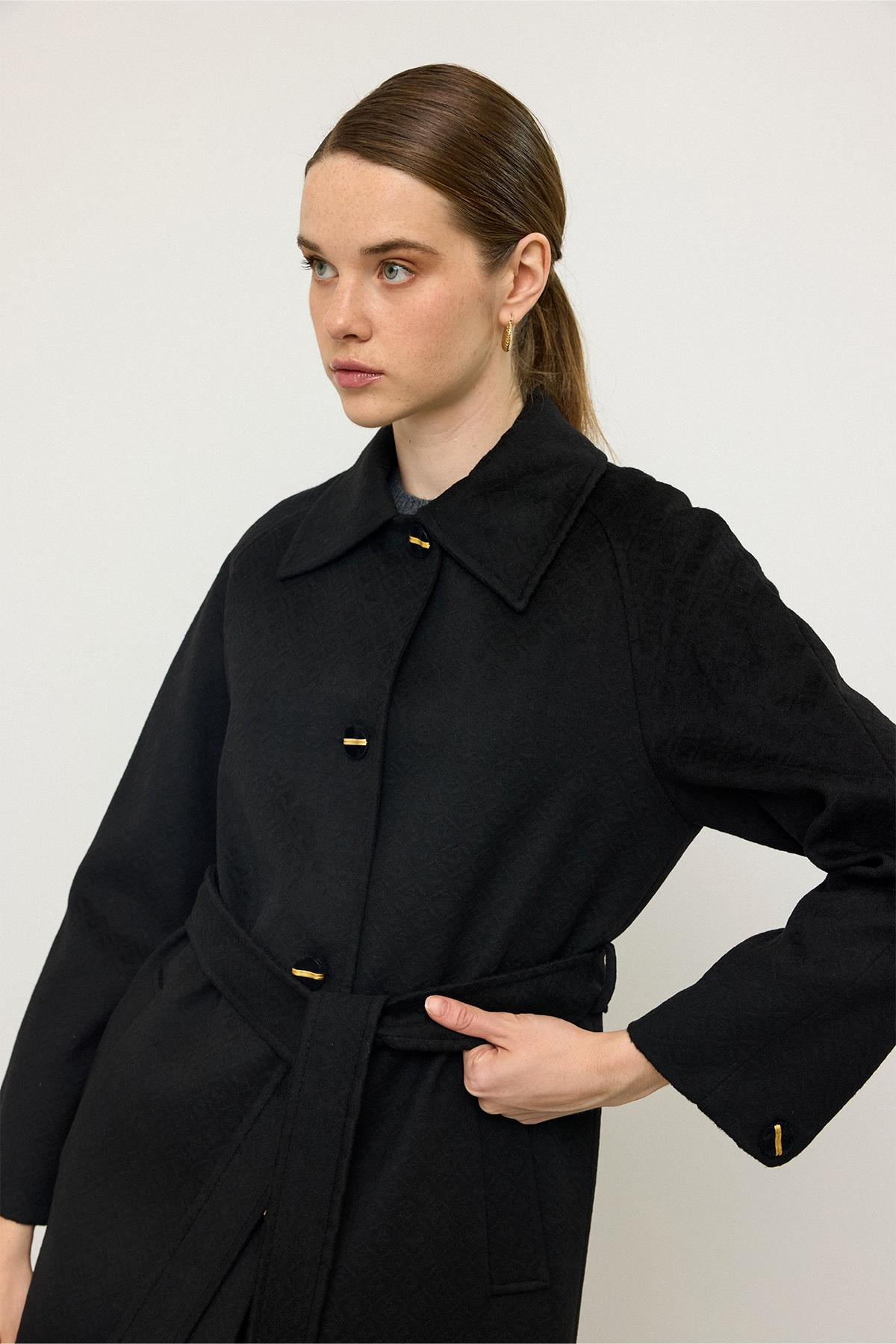 Reglan Kol Jakar Desen Limited Edition Kaban SİYAH 3135