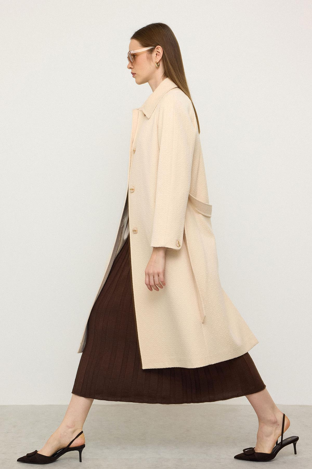 Reglan Kol Jakar Desen Limited Edition Kaban KREM 3135