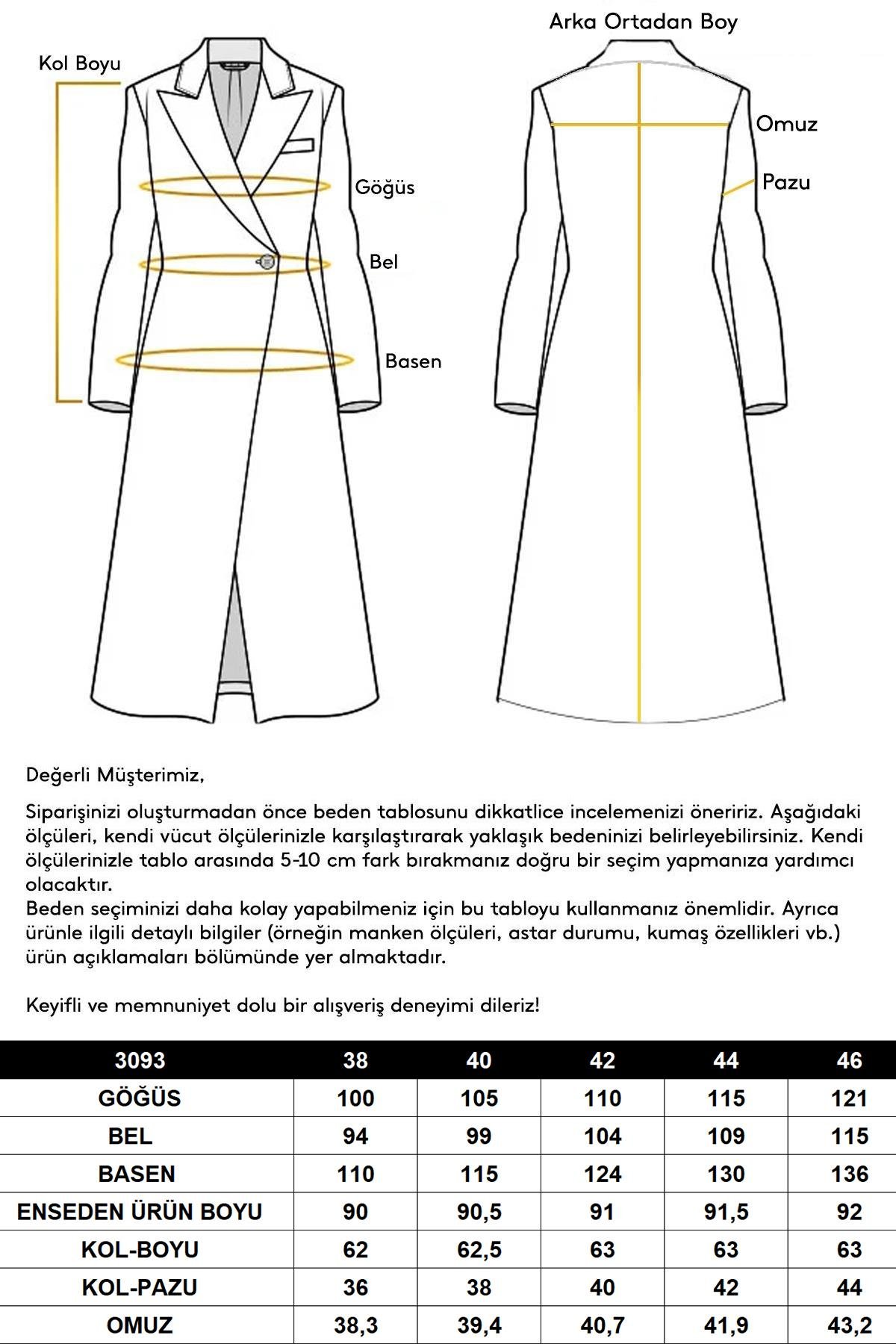 Şal Yaka Kürklü Belden Bağlamalı Kaban SİYAH 3093