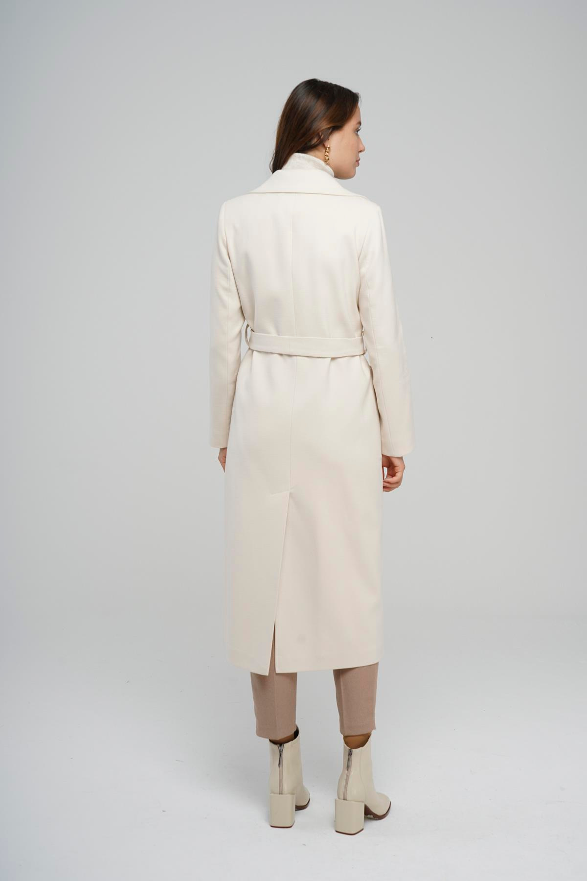 Torba Cepli Çıt Çıt Kapamalı Ara Boy Kaban EKRU 3842