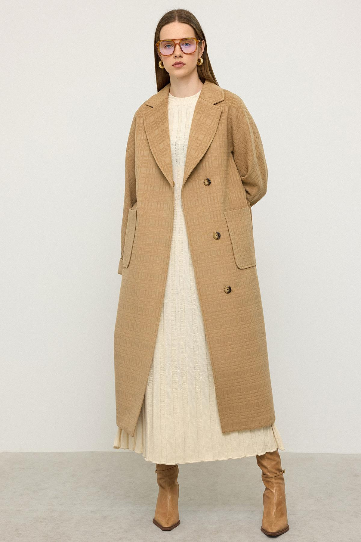 Torba Cepli Kendinden Desenli Oversize Limited Edition Kaban KAMEL 3140