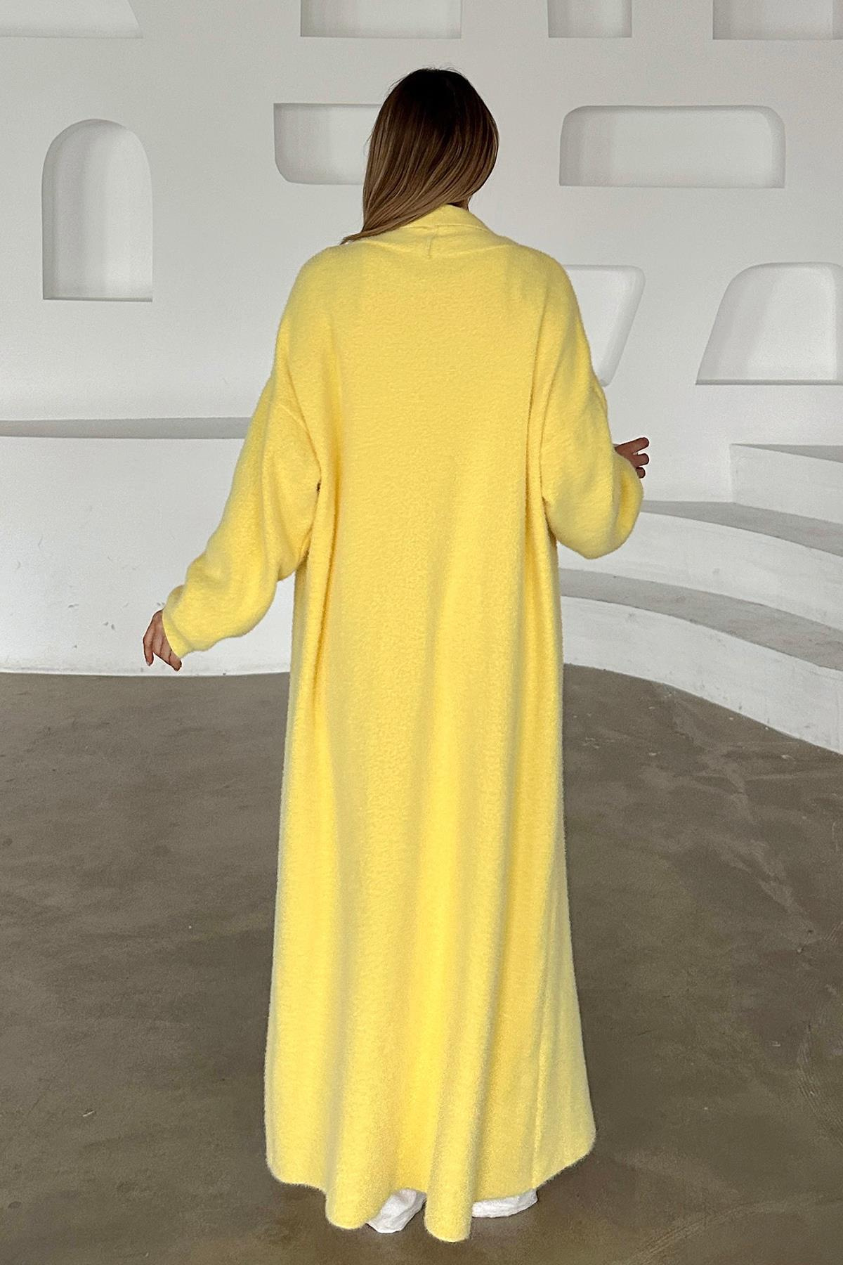 Uzun Salaş Triko Hırka SARI 8245