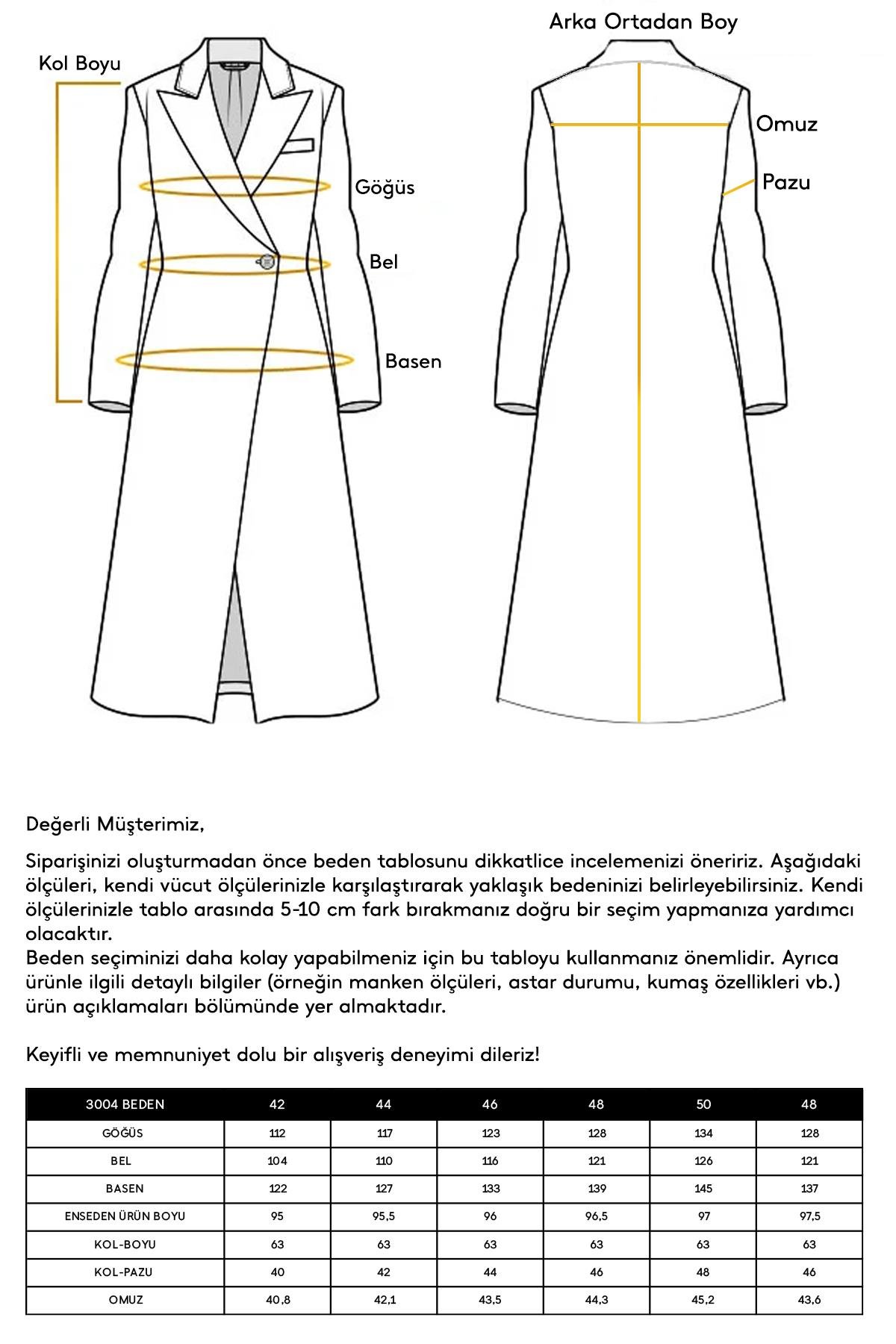 Yakası Çıkabilir Kürklü Büyük Beden Kaban GRİ 3004