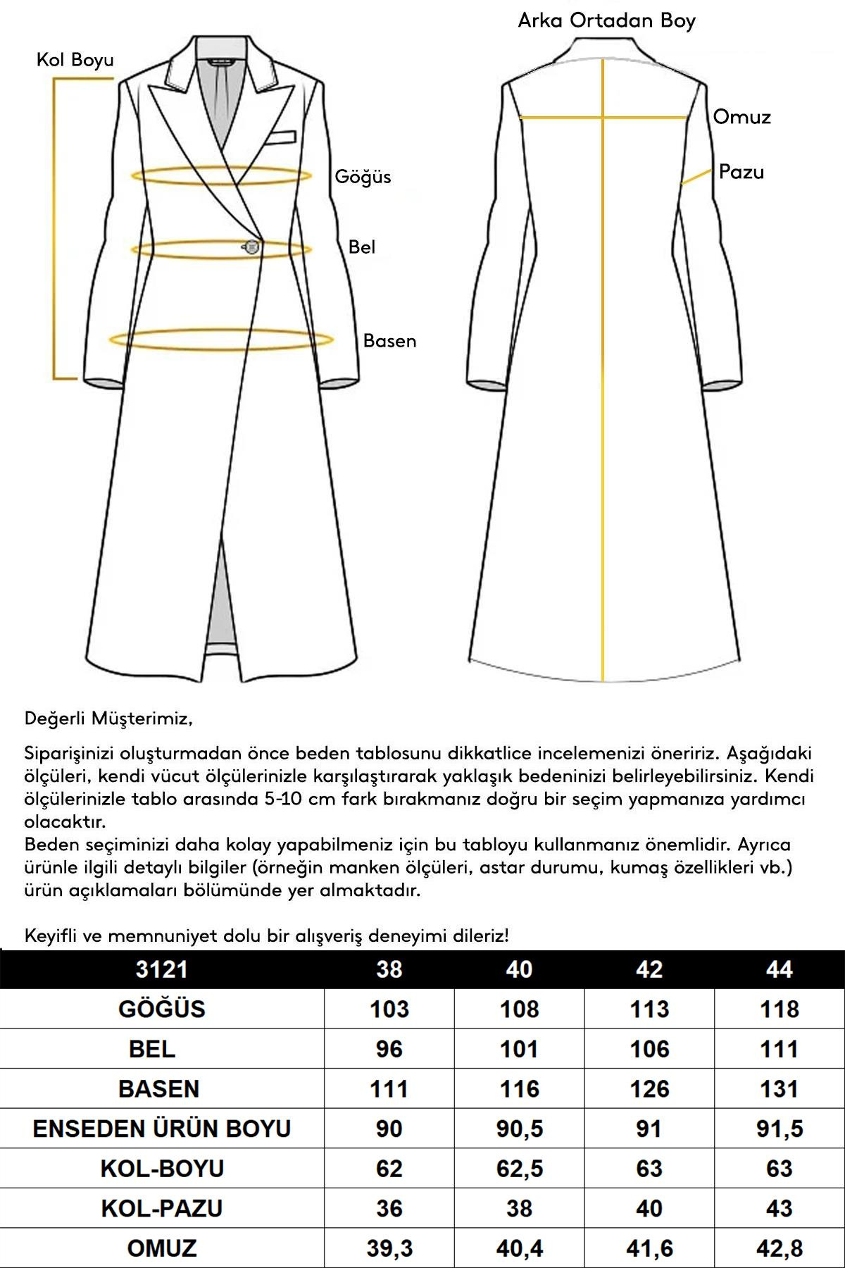 Yakası Çıkabilir Kürklü Özel Çıt Çıt Detaylı Premium Peluş Kaban KAMEL 3121-TK