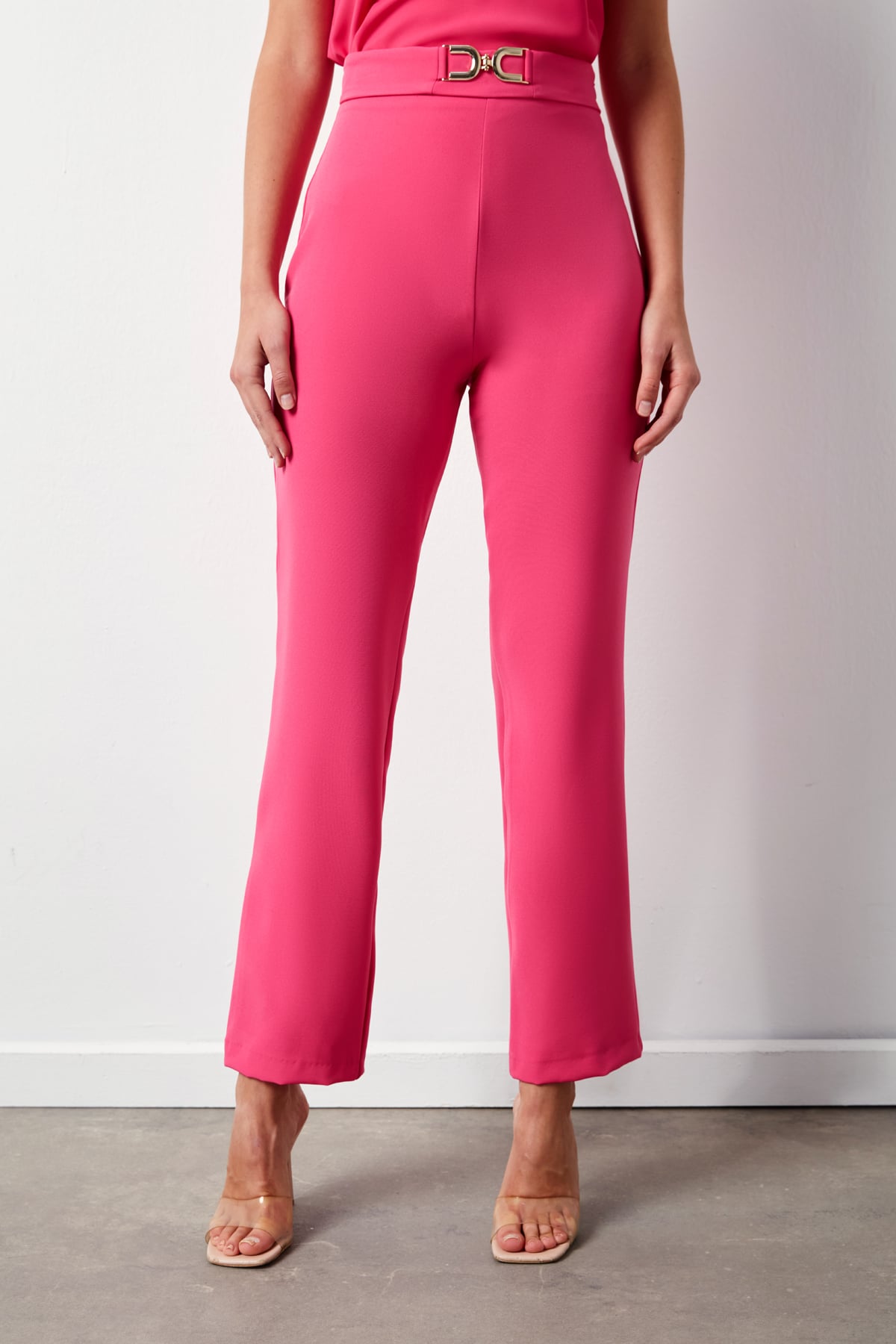 Aksesuar Detaylı Pantolon - PEMBE