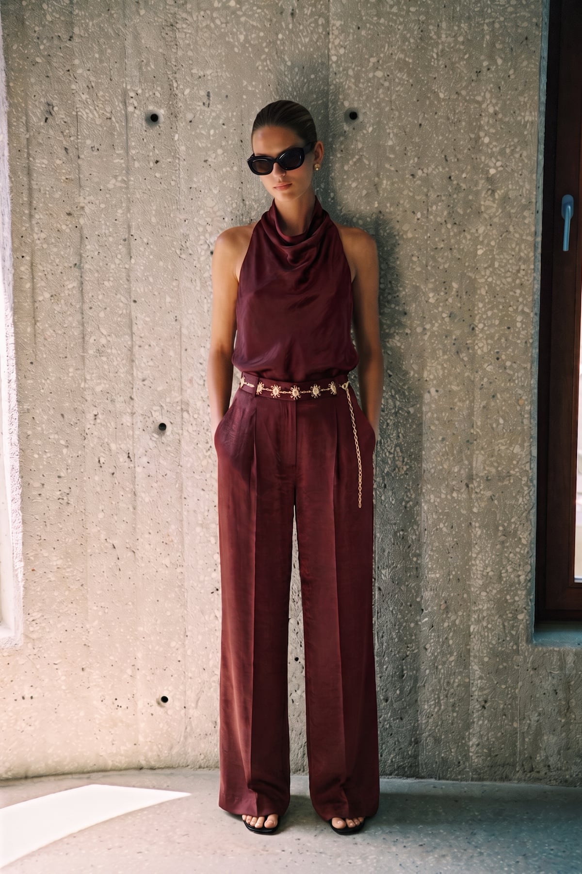 Aura Pantolon - Bordo