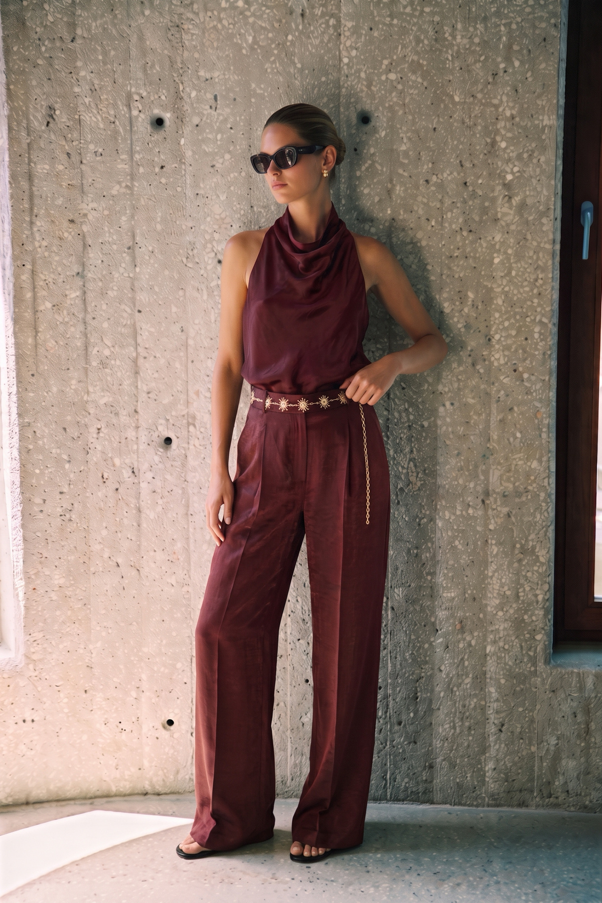 Aura Pantolon - Bordo