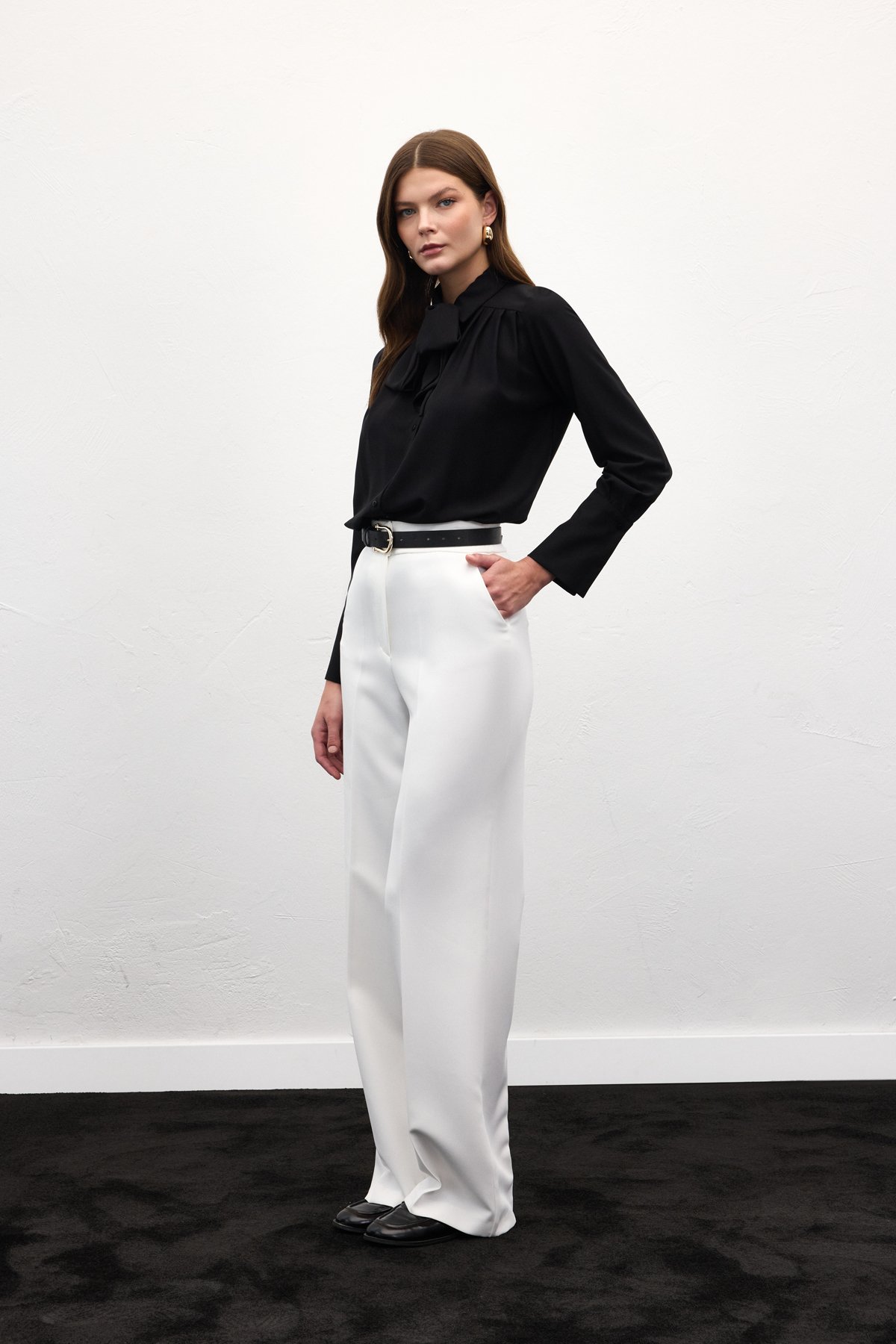 Cepli Klasik Pantolon - Ekru