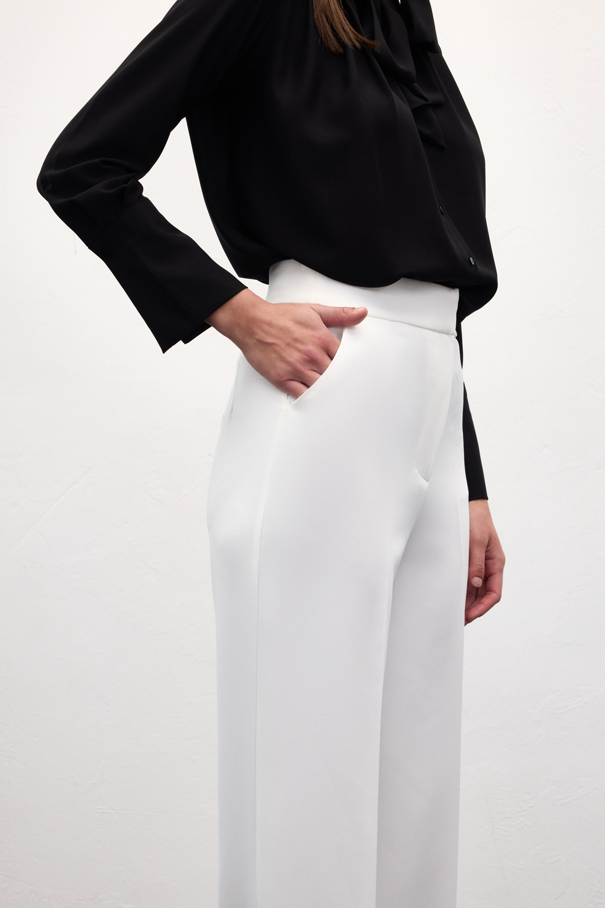 Cepli Klasik Pantolon - Ekru