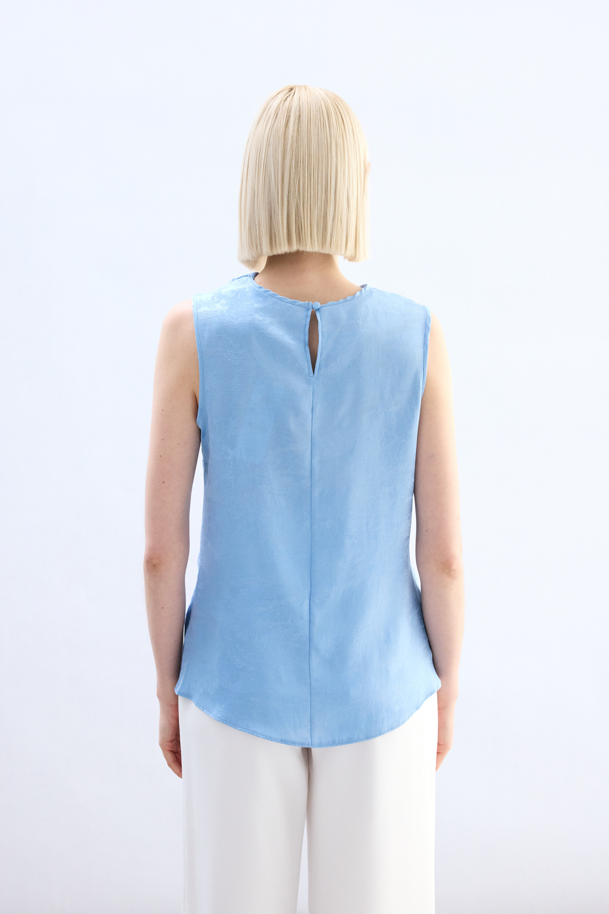 Degaje Yaka Bluz - Bebe Mavi