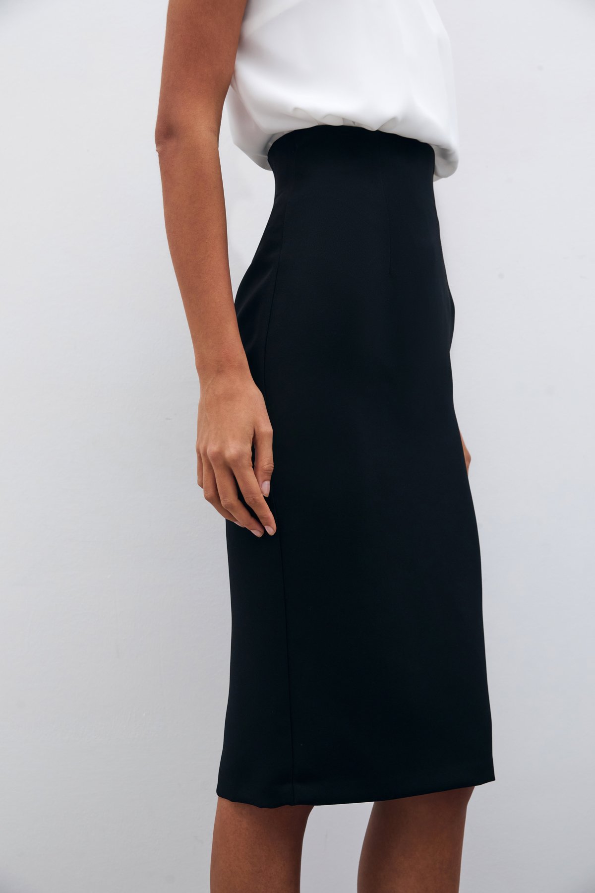 Düz Kalem Etek - Siyah