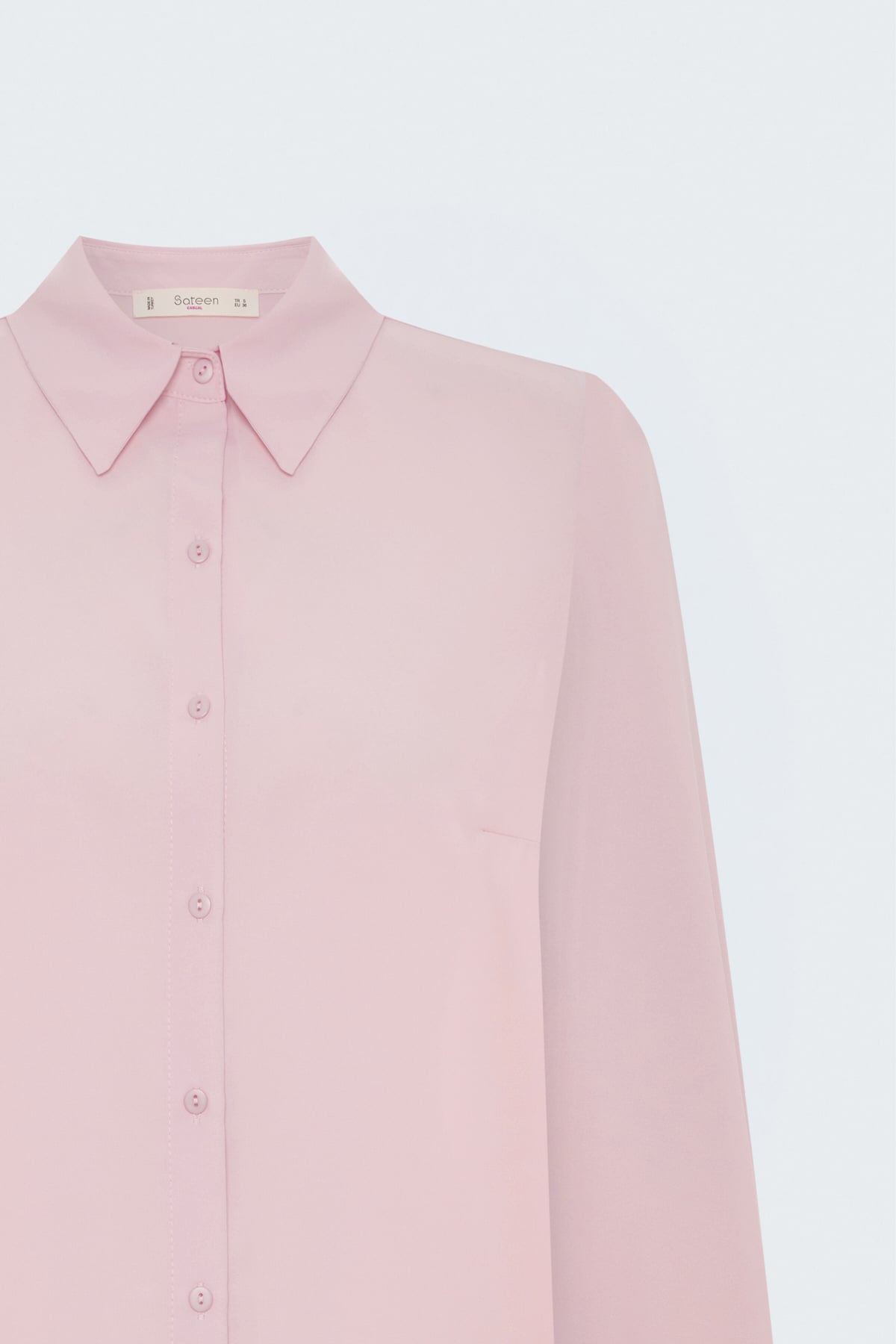 Düz Klasik Gömlek - Pembe