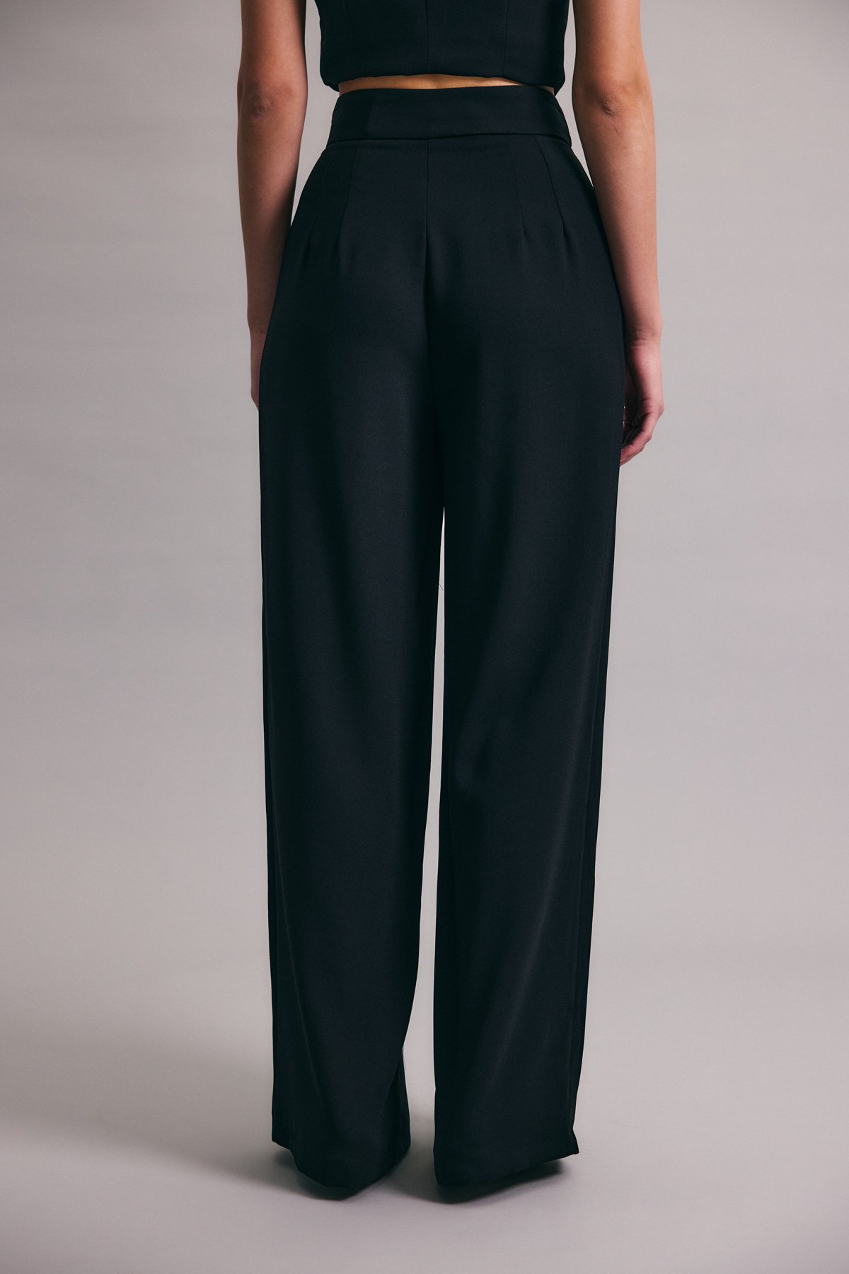 Eva Krep Pantolon - Siyah