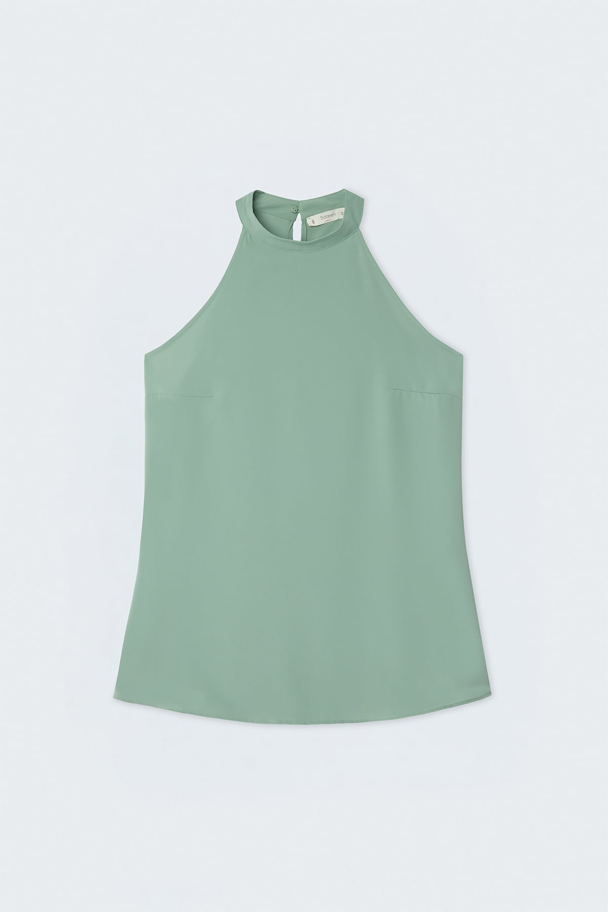 Halter Yaka Bluz - Mint