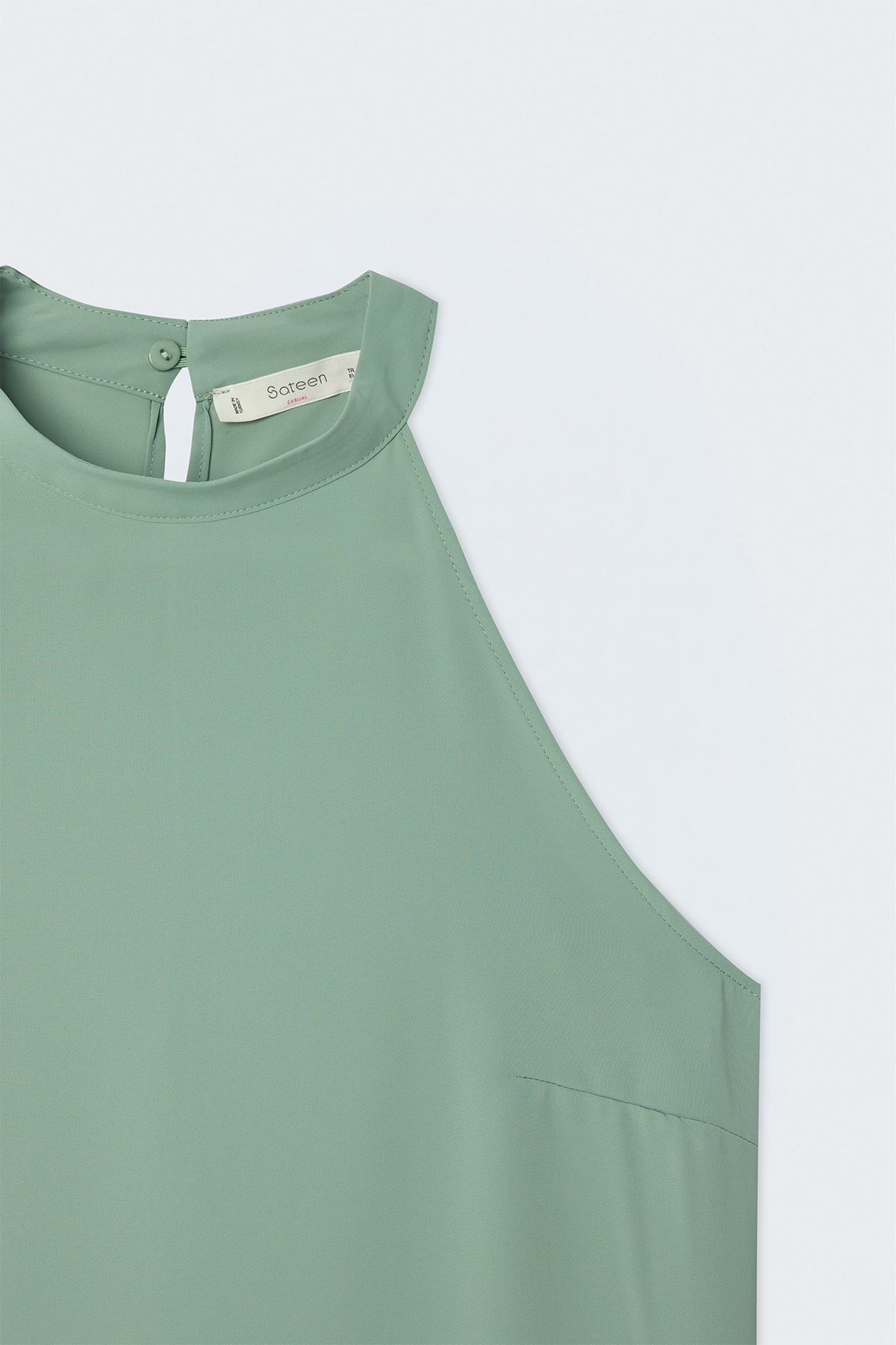 Halter Yaka Bluz - Mint