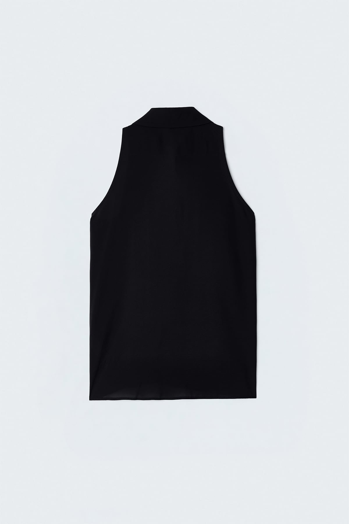 Halter Yaka Gömlek - Siyah